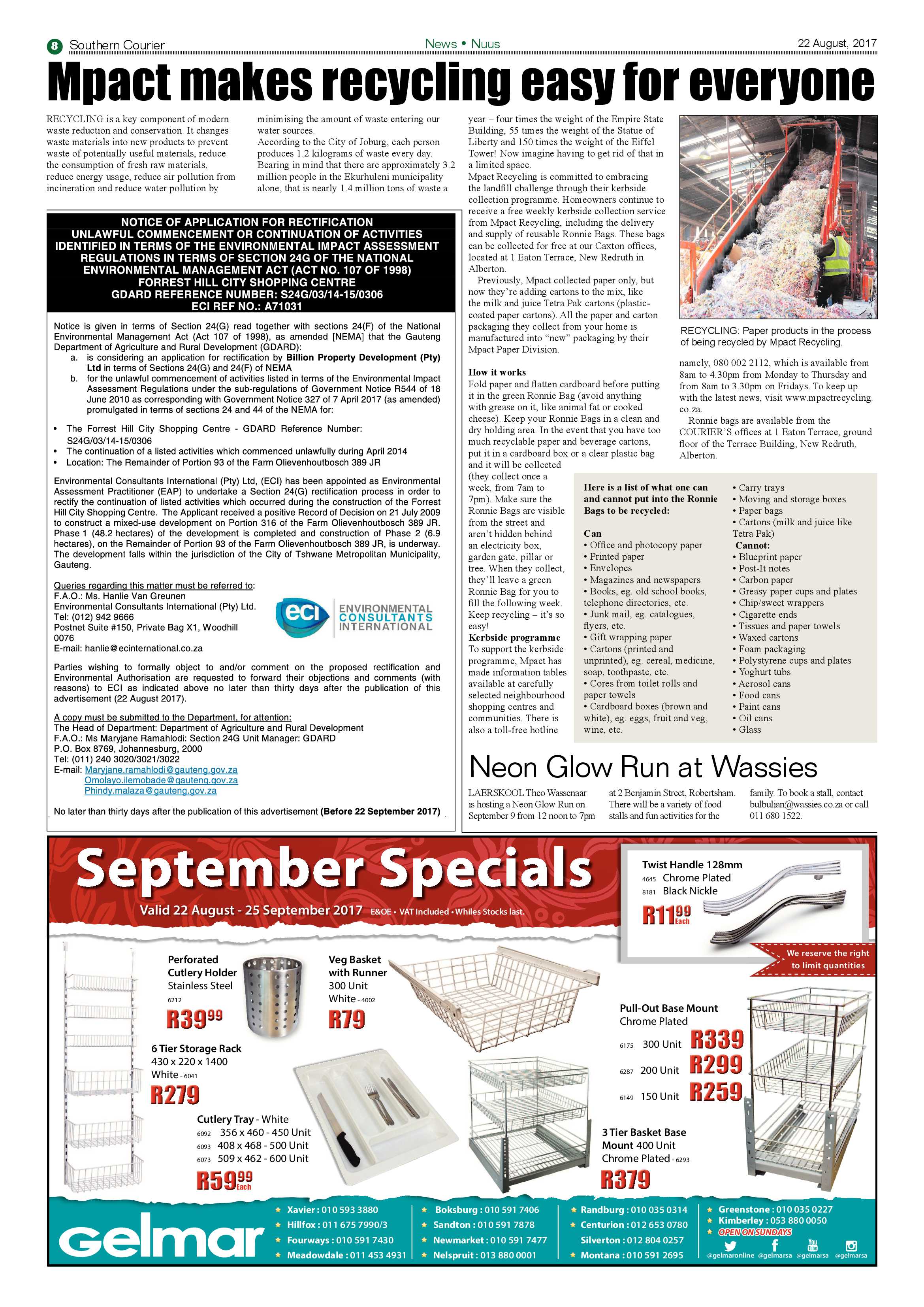 Southern Courier 22 August 2017 page 8
