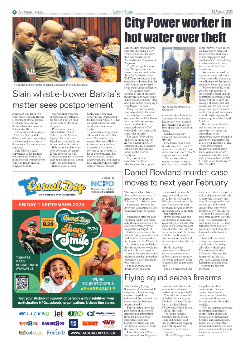 Southern Courier 22 August 2023 page 4
