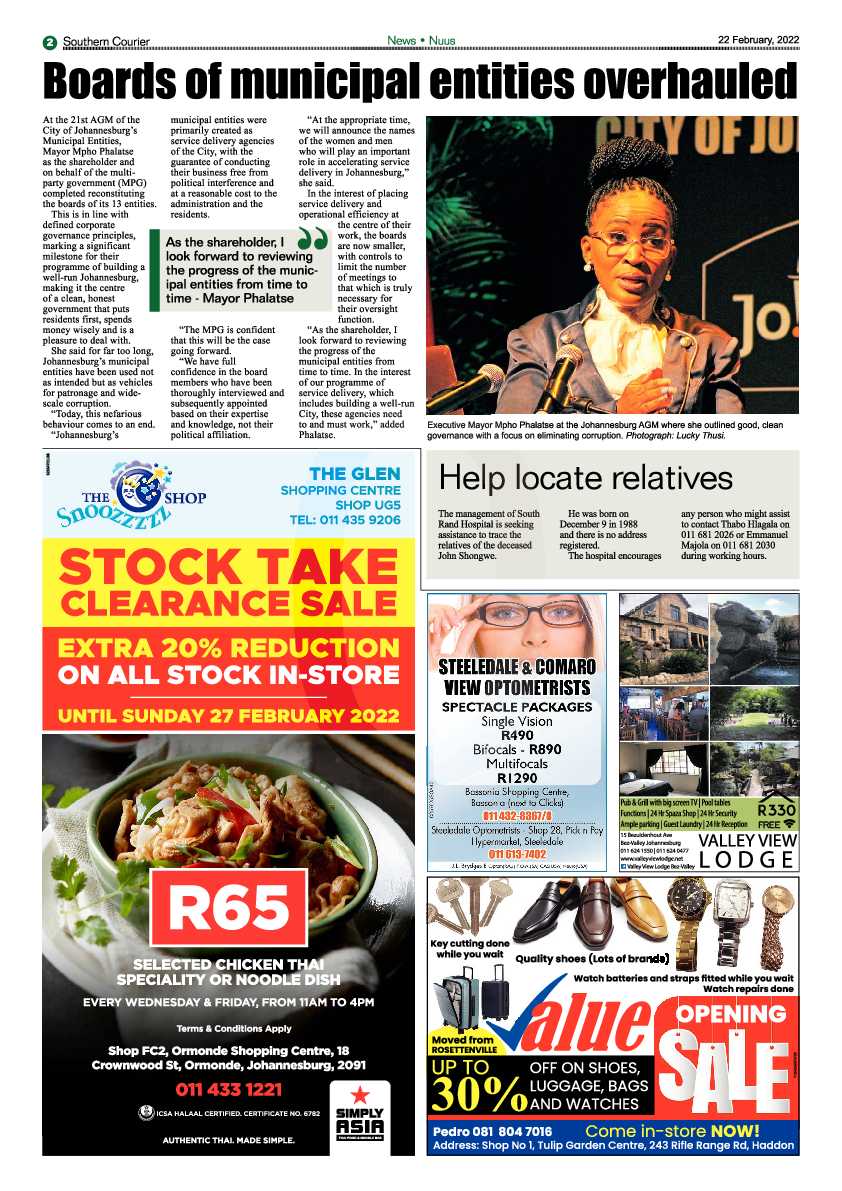 Southern Courier 22 February 2022 page 4