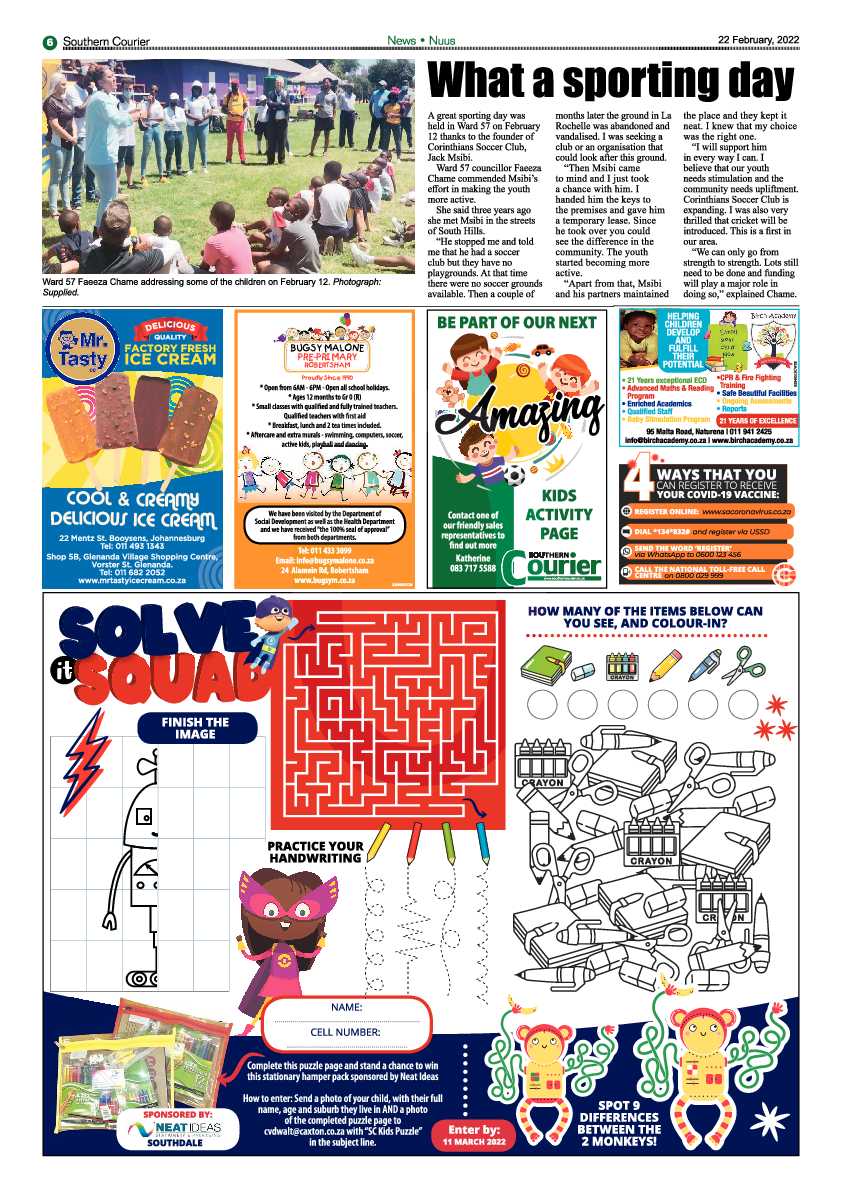 Southern Courier 22 February 2022 page 8
