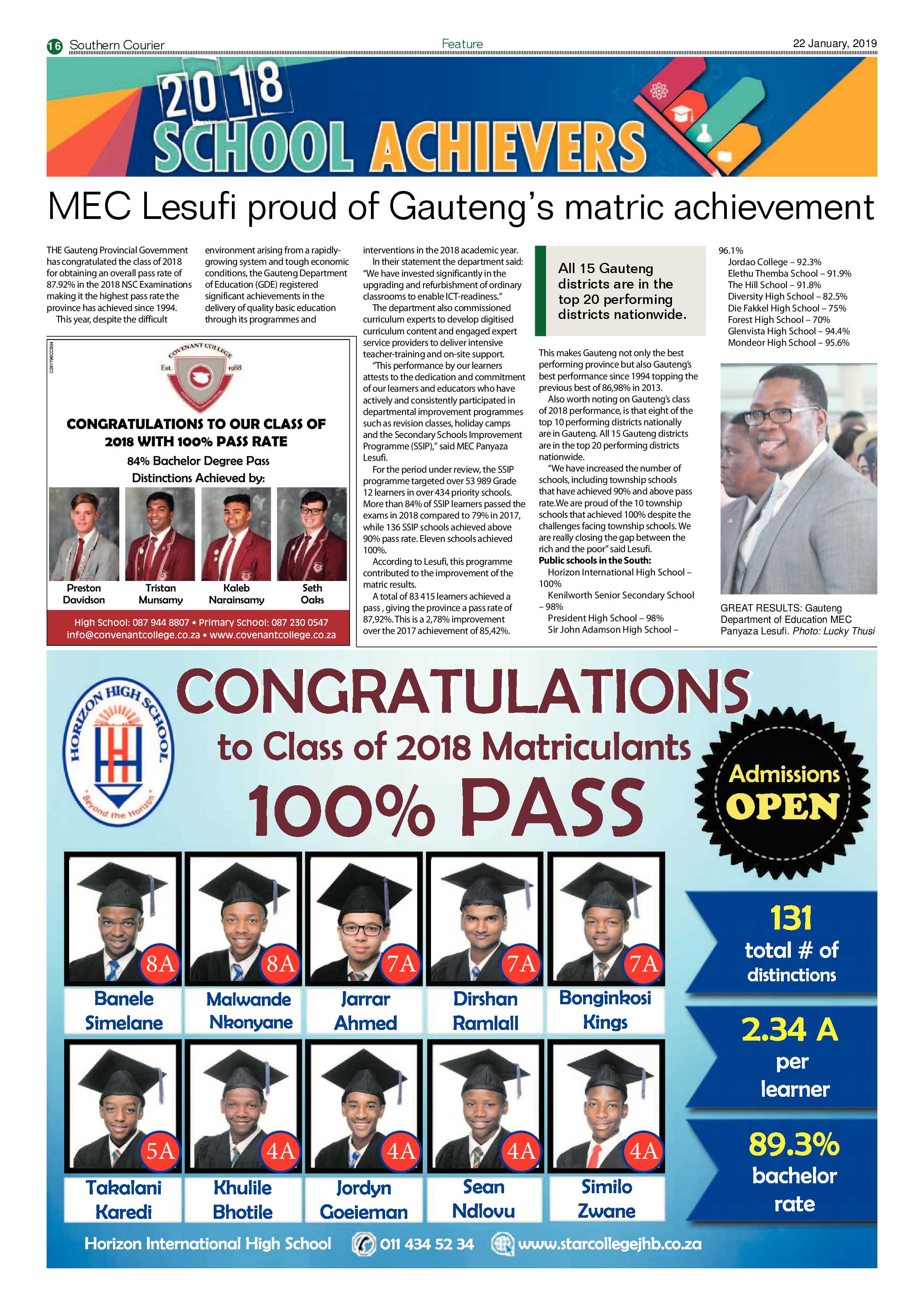 Southern Courier 22 January 2019 page 16