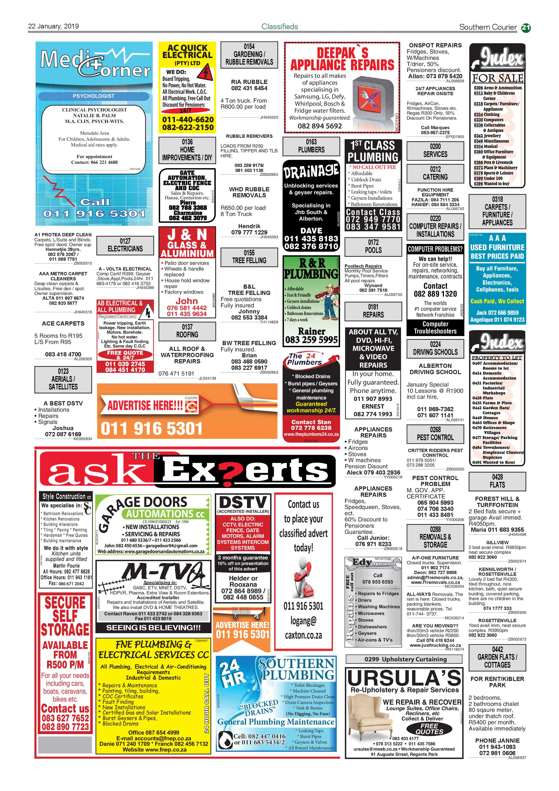 Southern Courier 22 January 2019 page 21