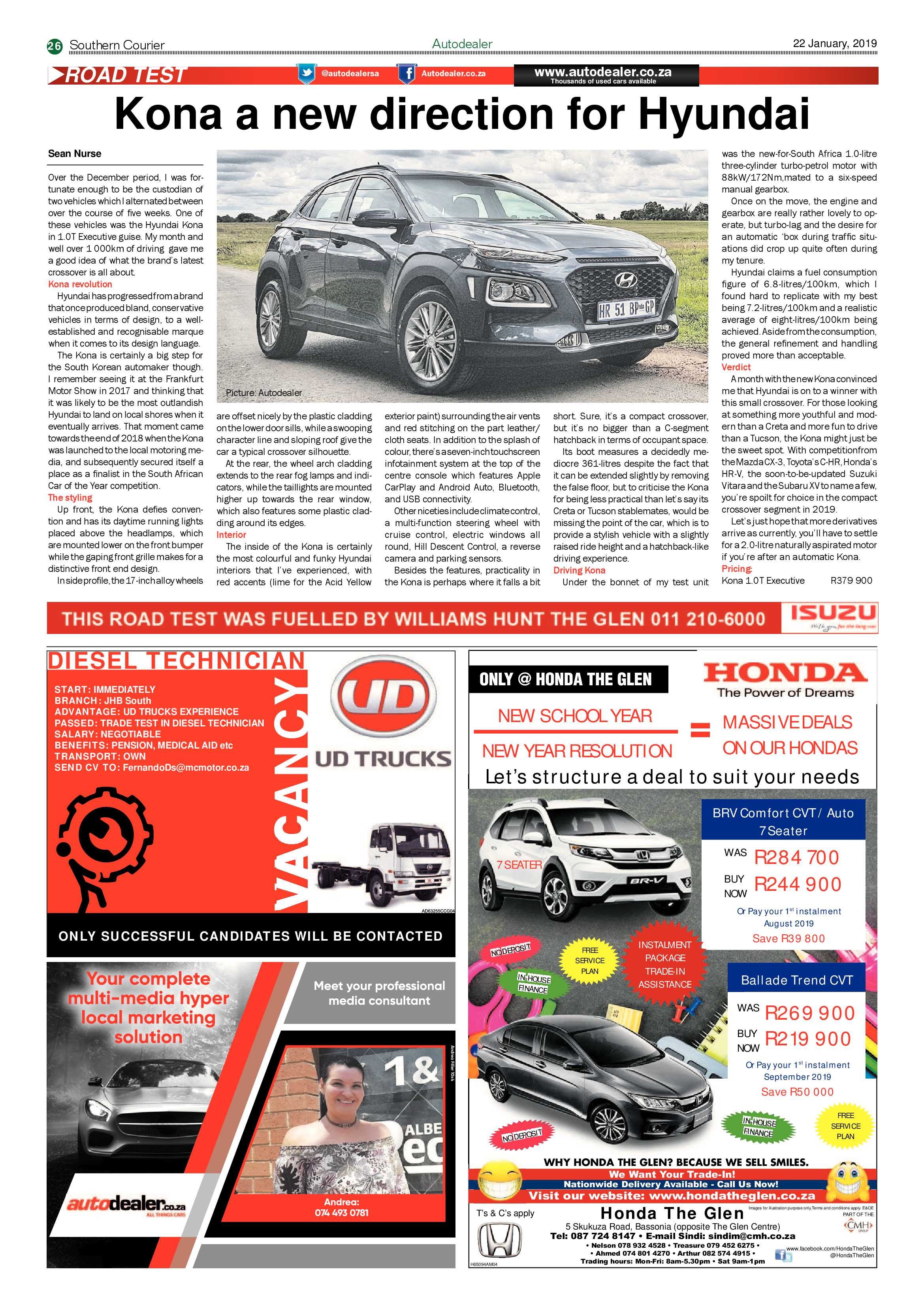Southern Courier 22 January 2019 page 26