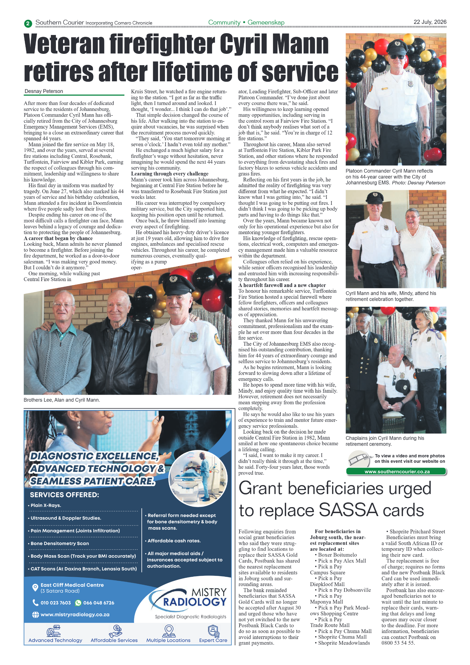 Southern Courier 22 July 2026 page 2