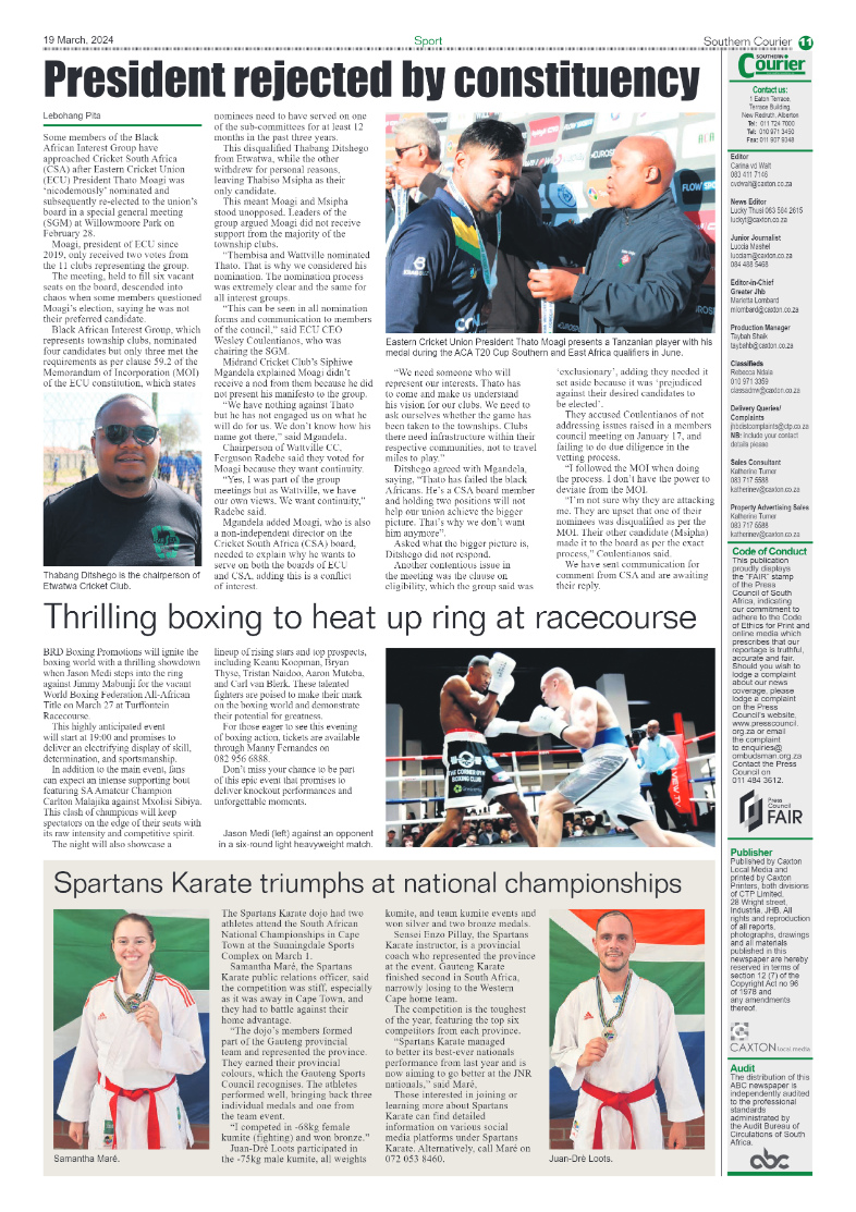 Southern Courier 22 March 2024 page 11