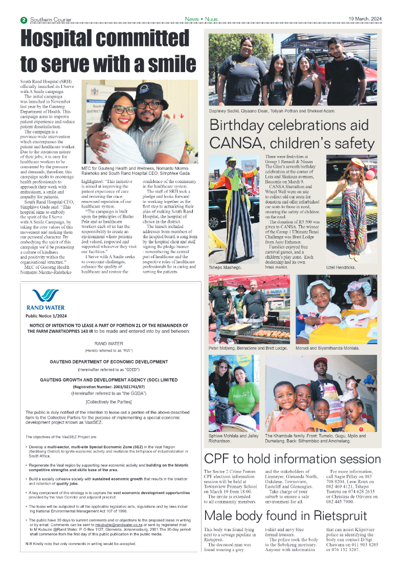 Southern Courier 22 March 2024 page 2