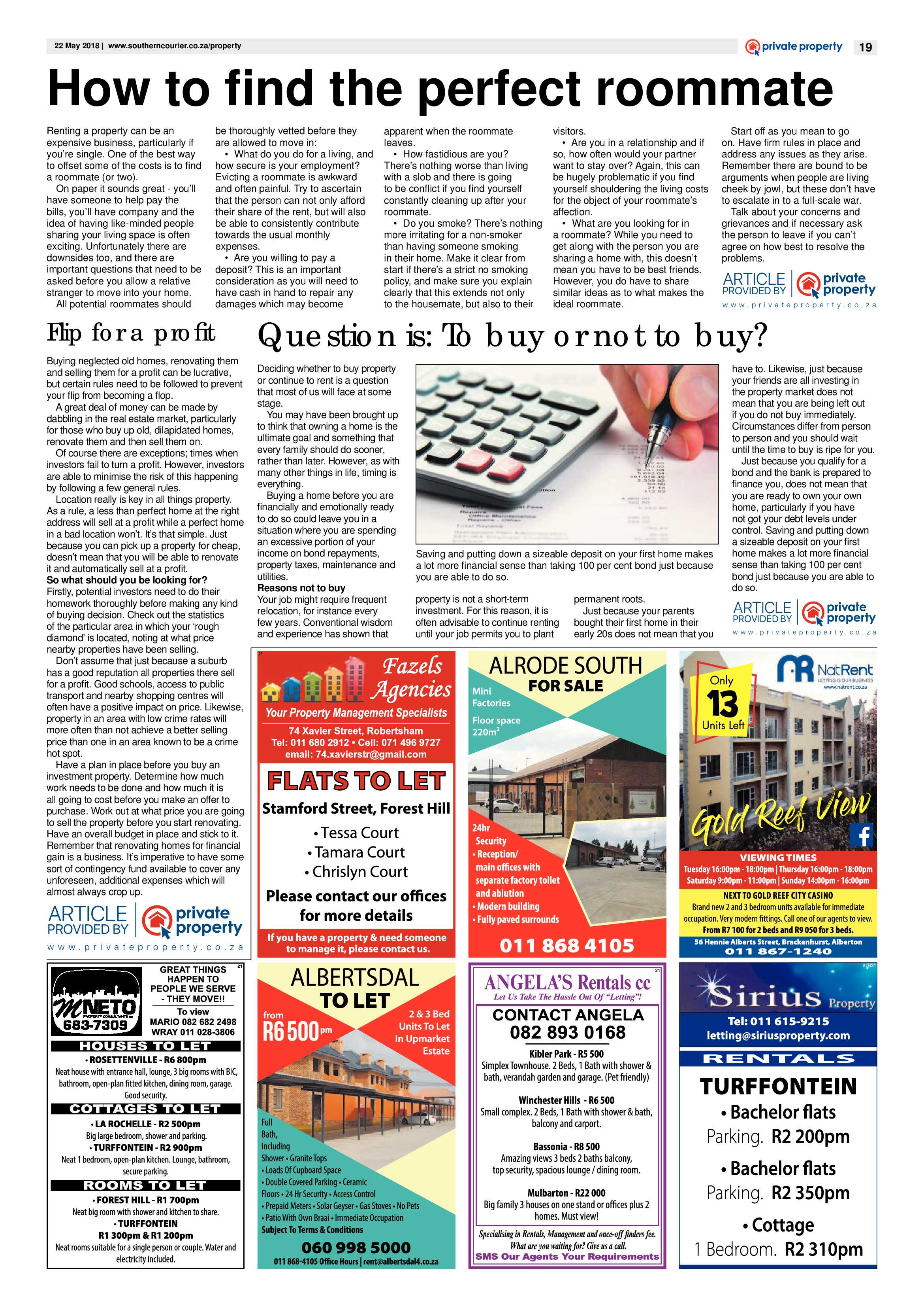 Southern Courier 22 May 2018 page 21