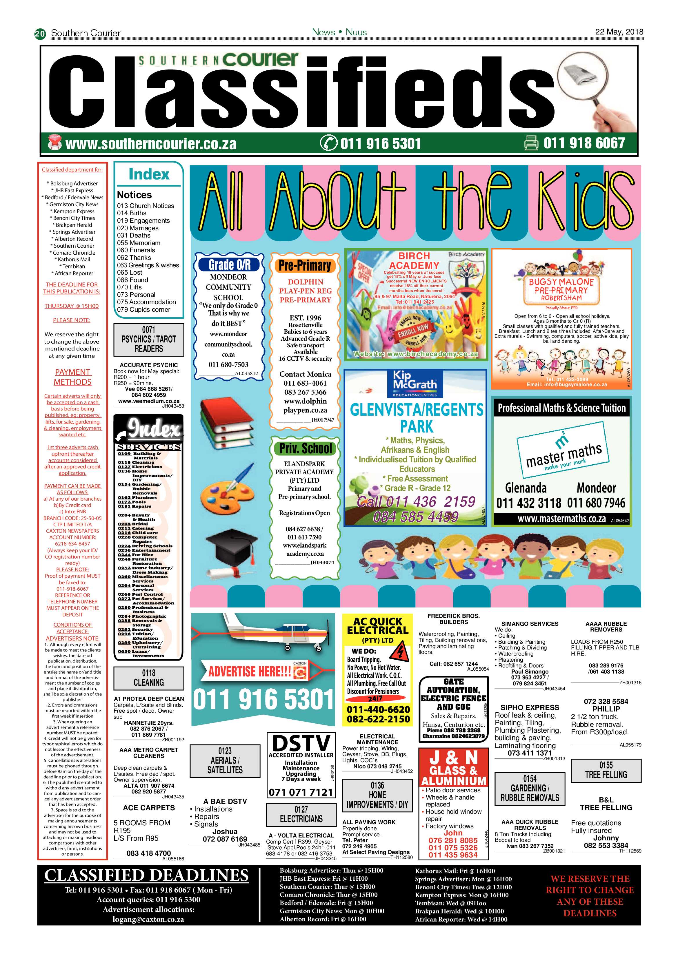 Southern Courier 22 May 2018 page 22