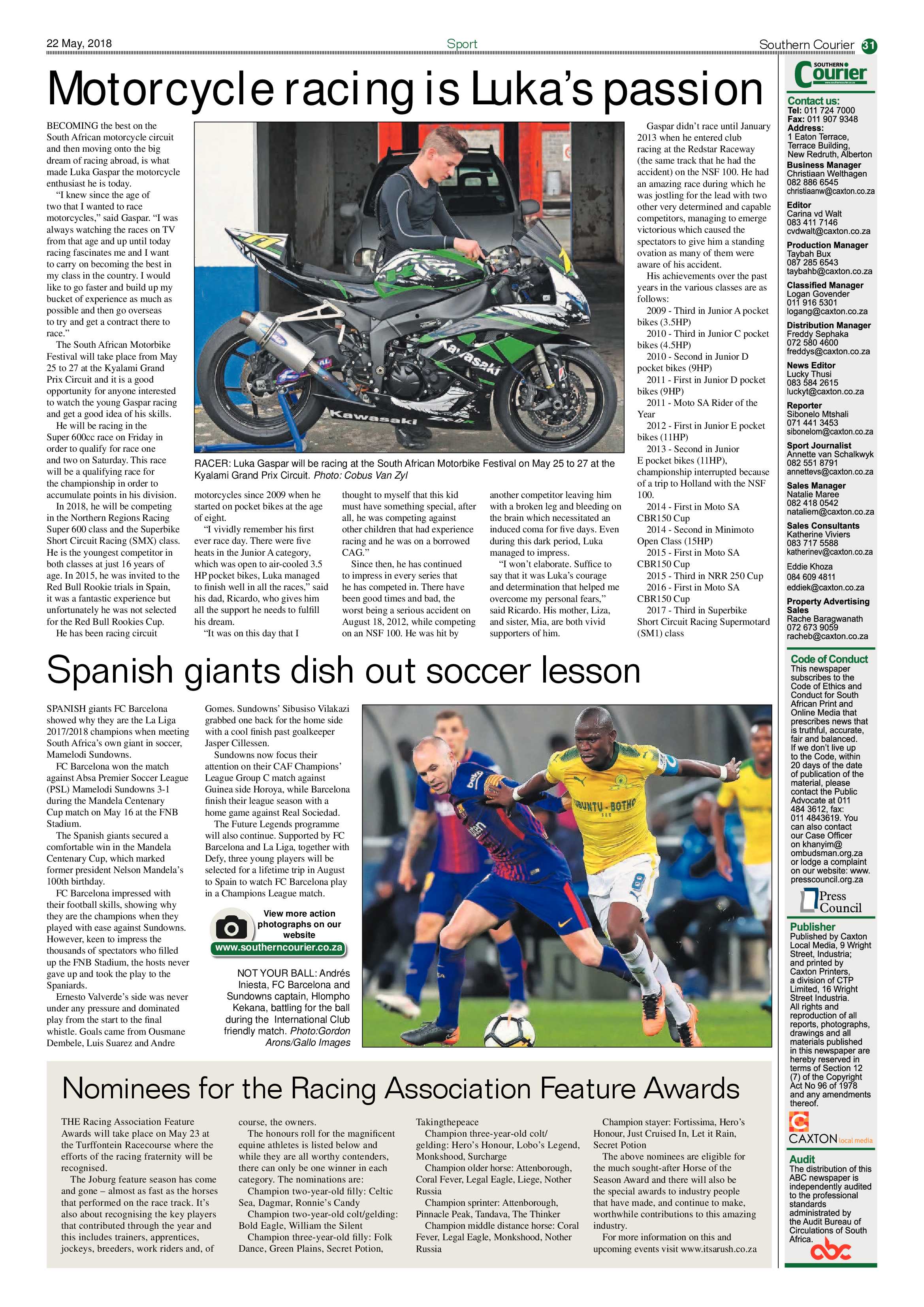 Southern Courier 22 May 2018 page 33