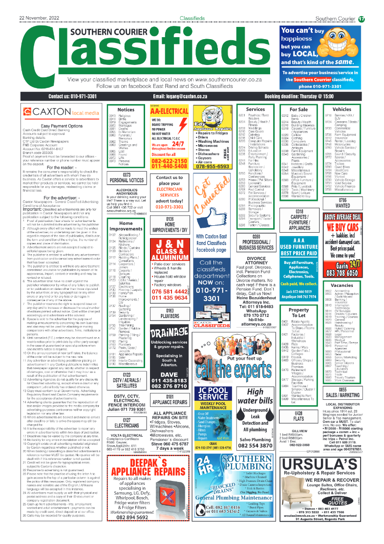 Southern Courier 22 Nov 2022 page 17