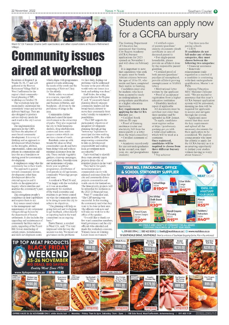 Southern Courier 22 Nov 2022 page 5