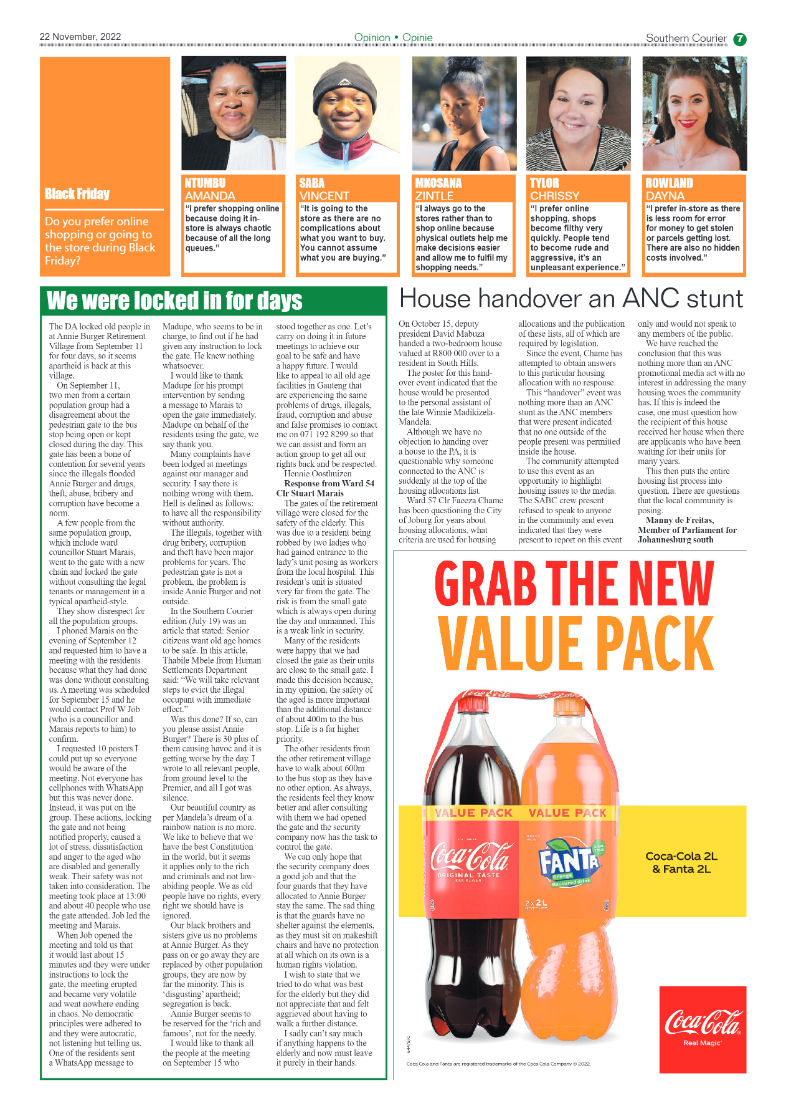 Southern Courier 22 Nov 2022 page 7