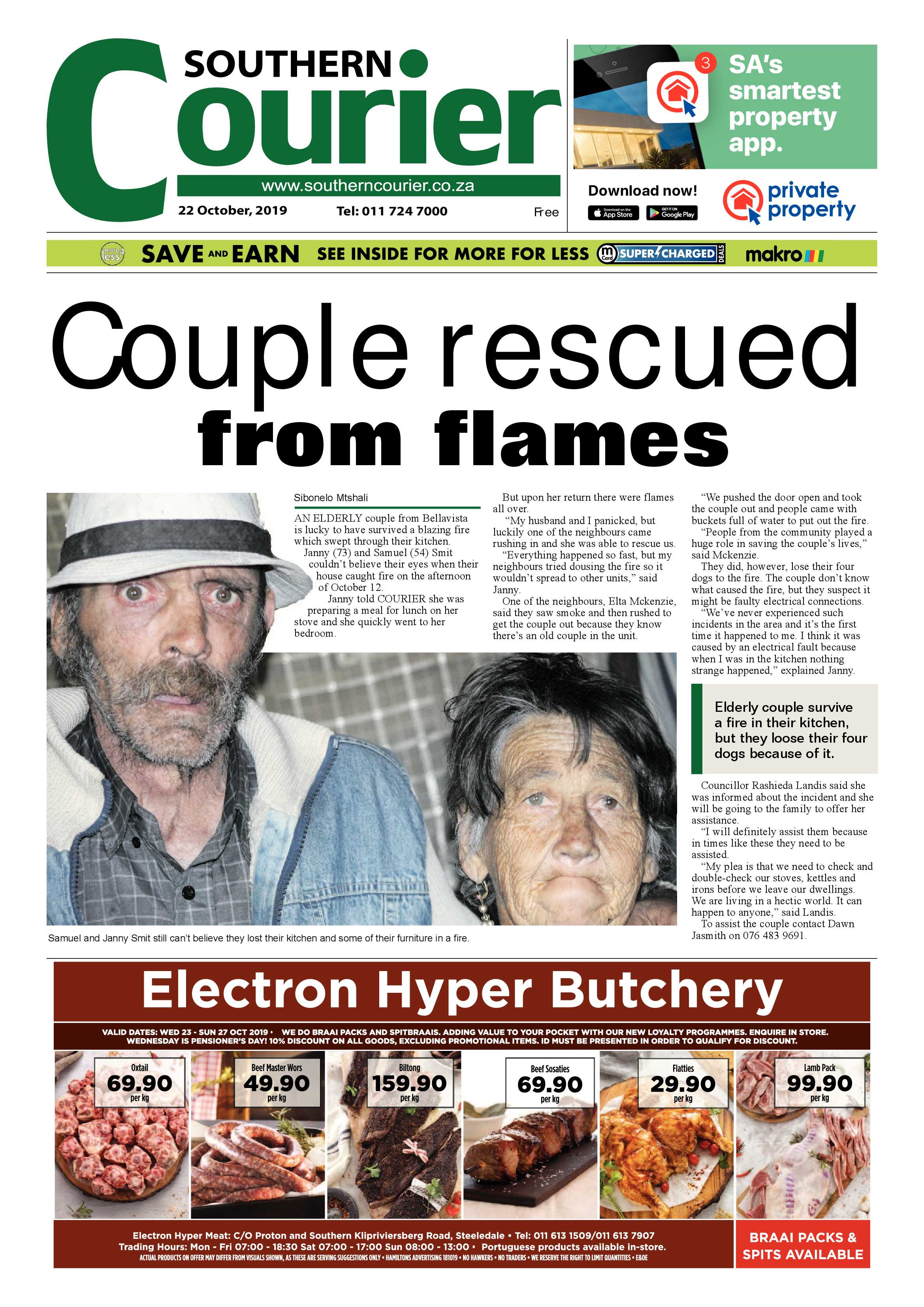 Southern Courier 22 October 2019 page 1