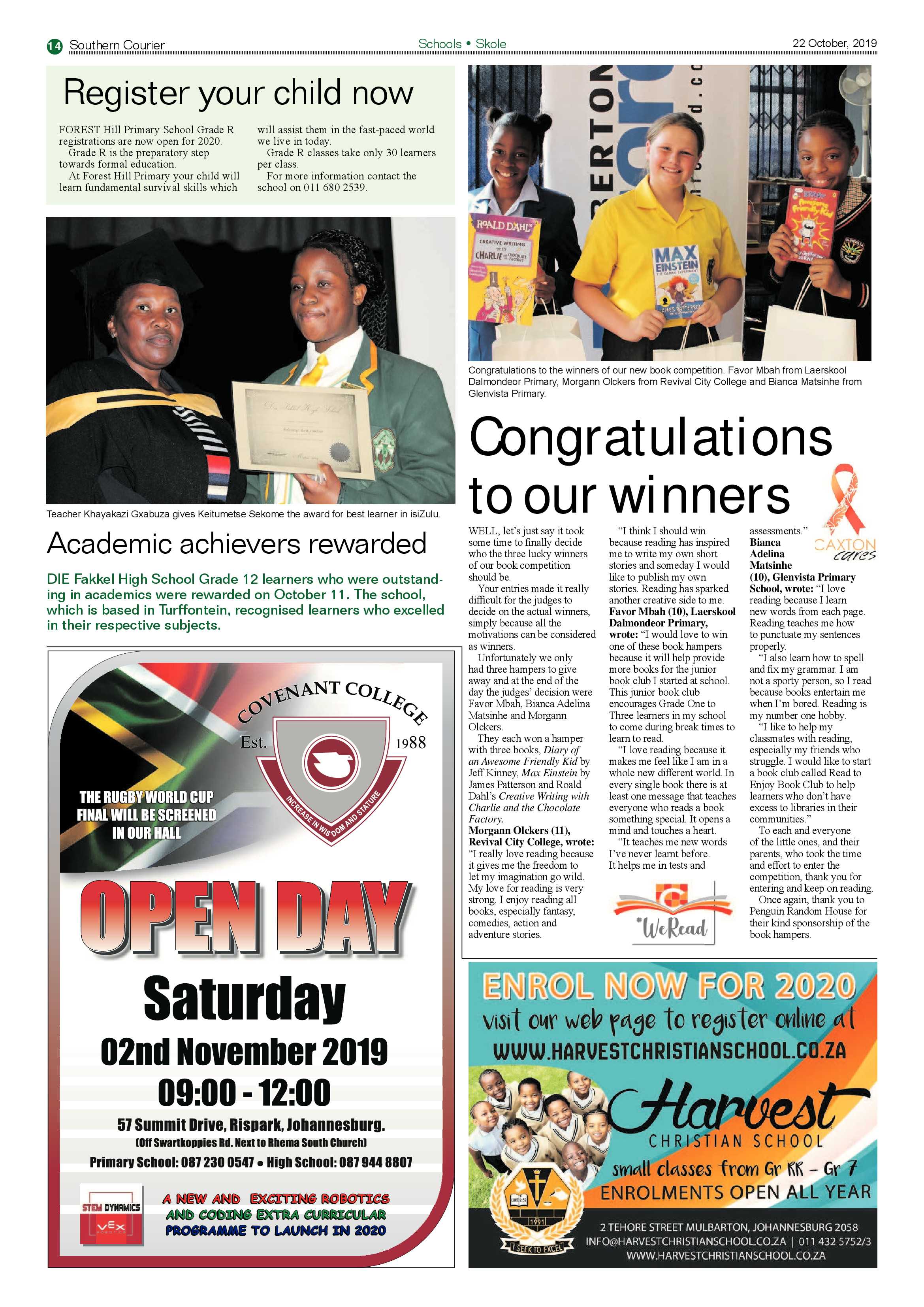 Southern Courier 22 October 2019 page 14