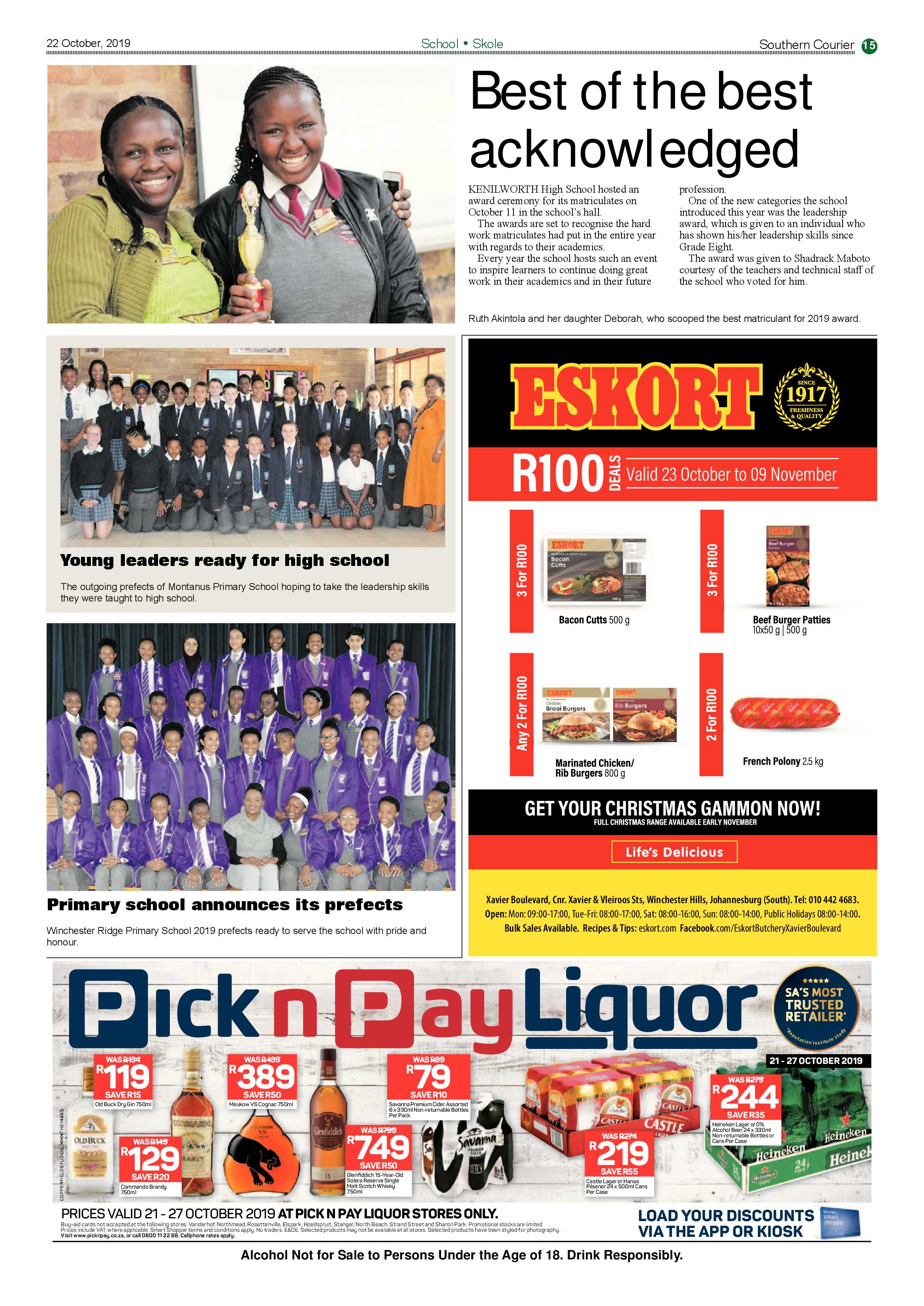 Southern Courier 22 October 2019 page 15