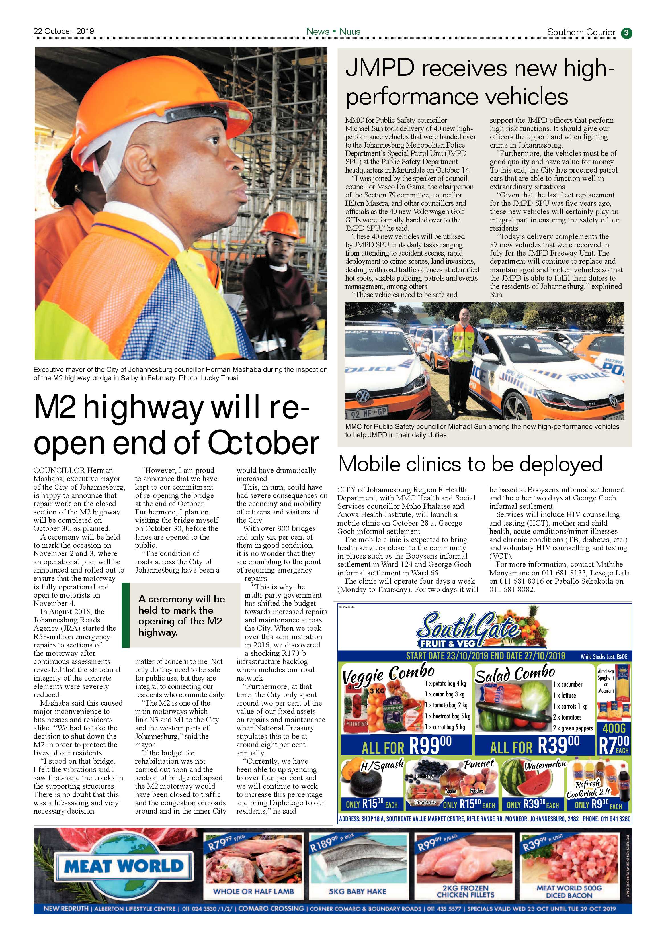 Southern Courier 22 October 2019 page 3
