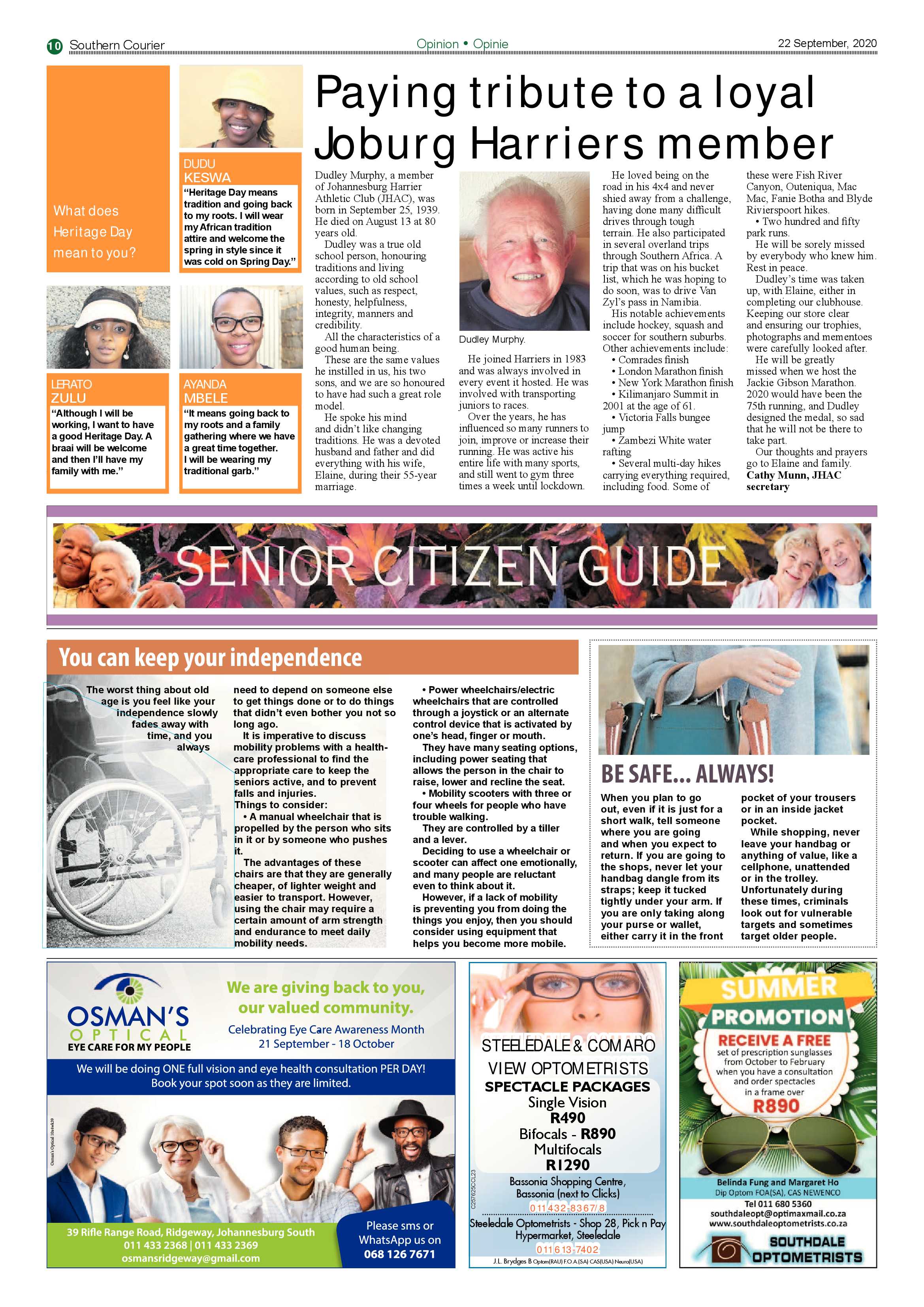 Southern Courier 22 September 2020 page 10