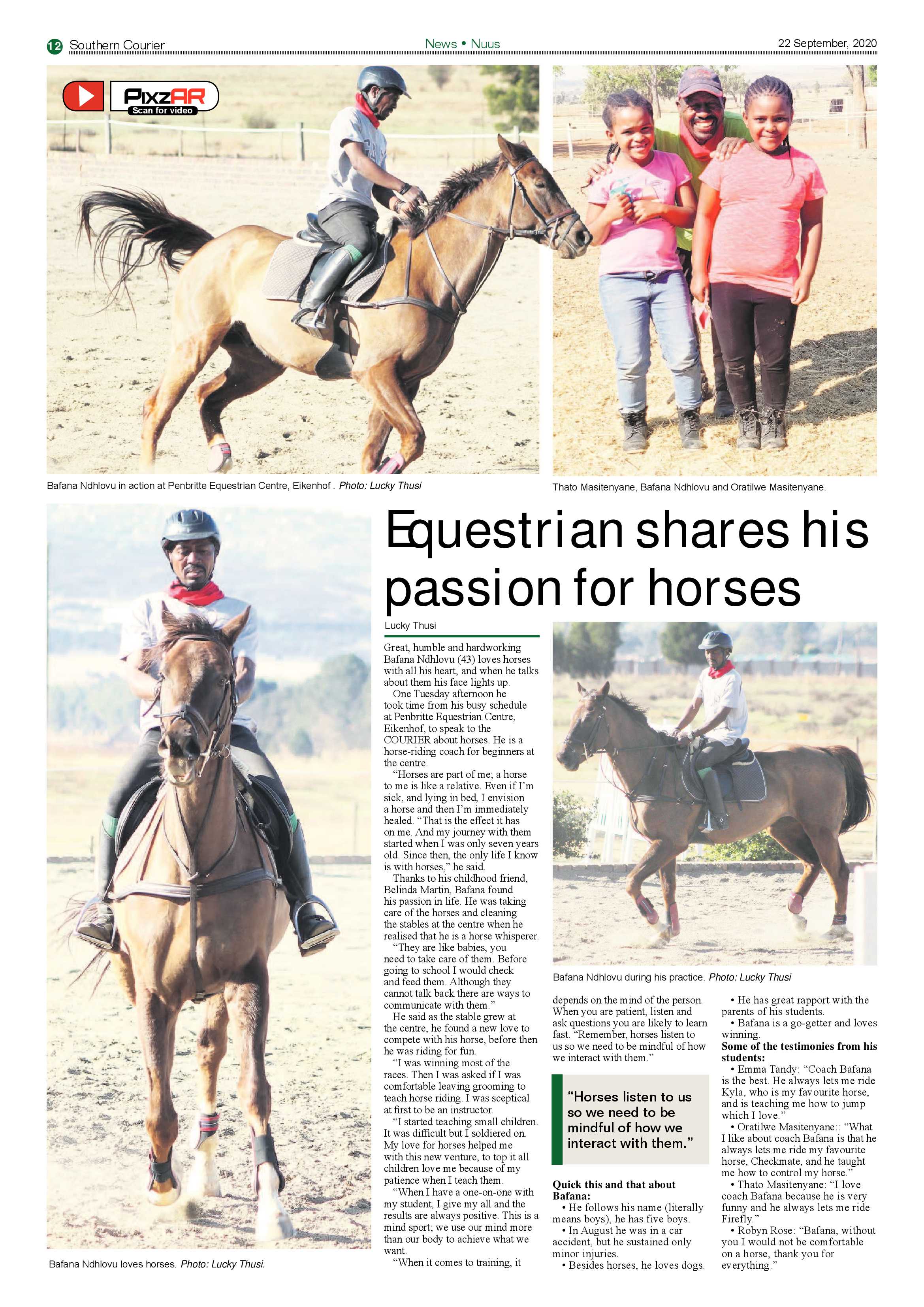 Southern Courier 22 September 2020 page 12