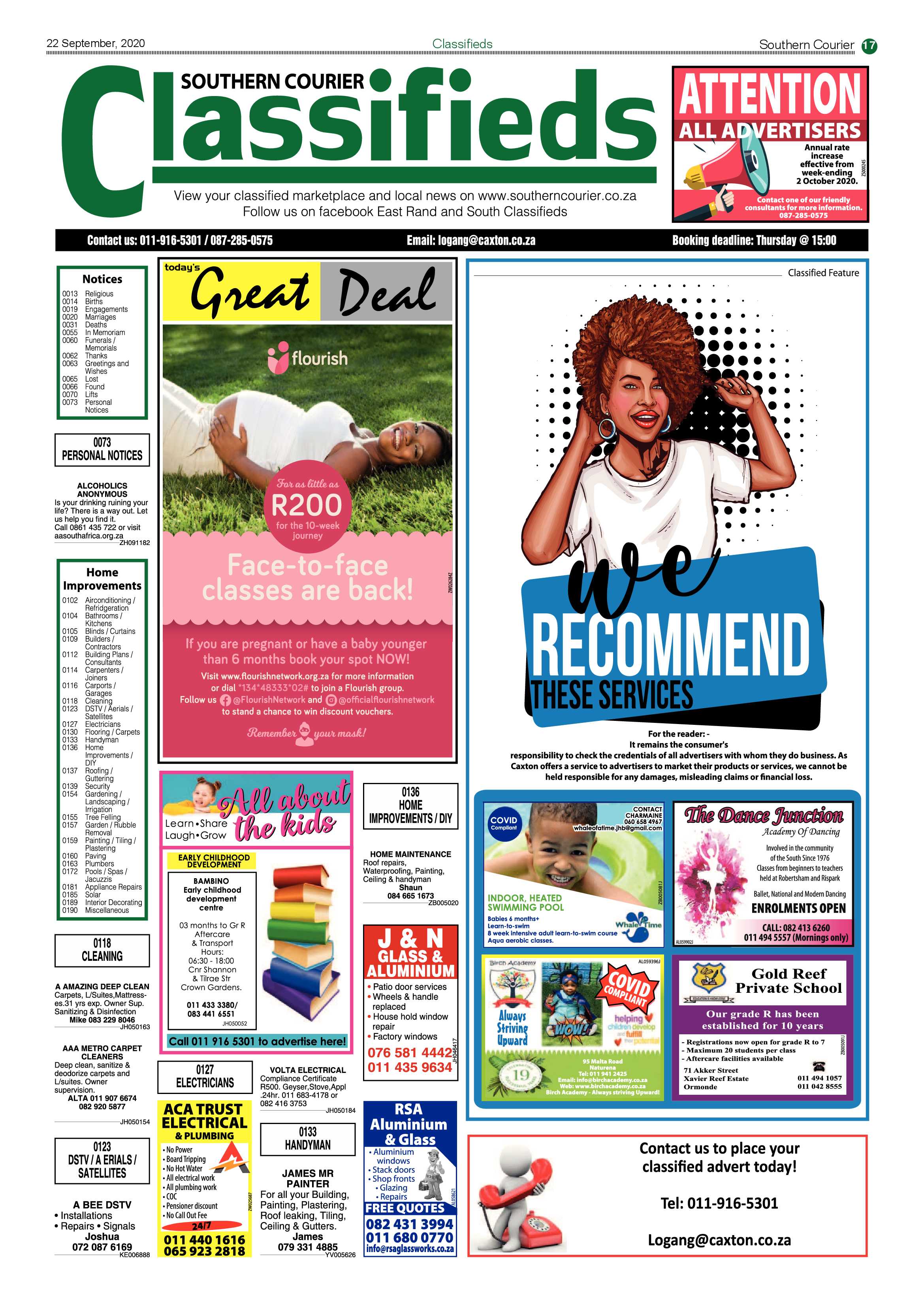 Southern Courier 22 September 2020 page 17