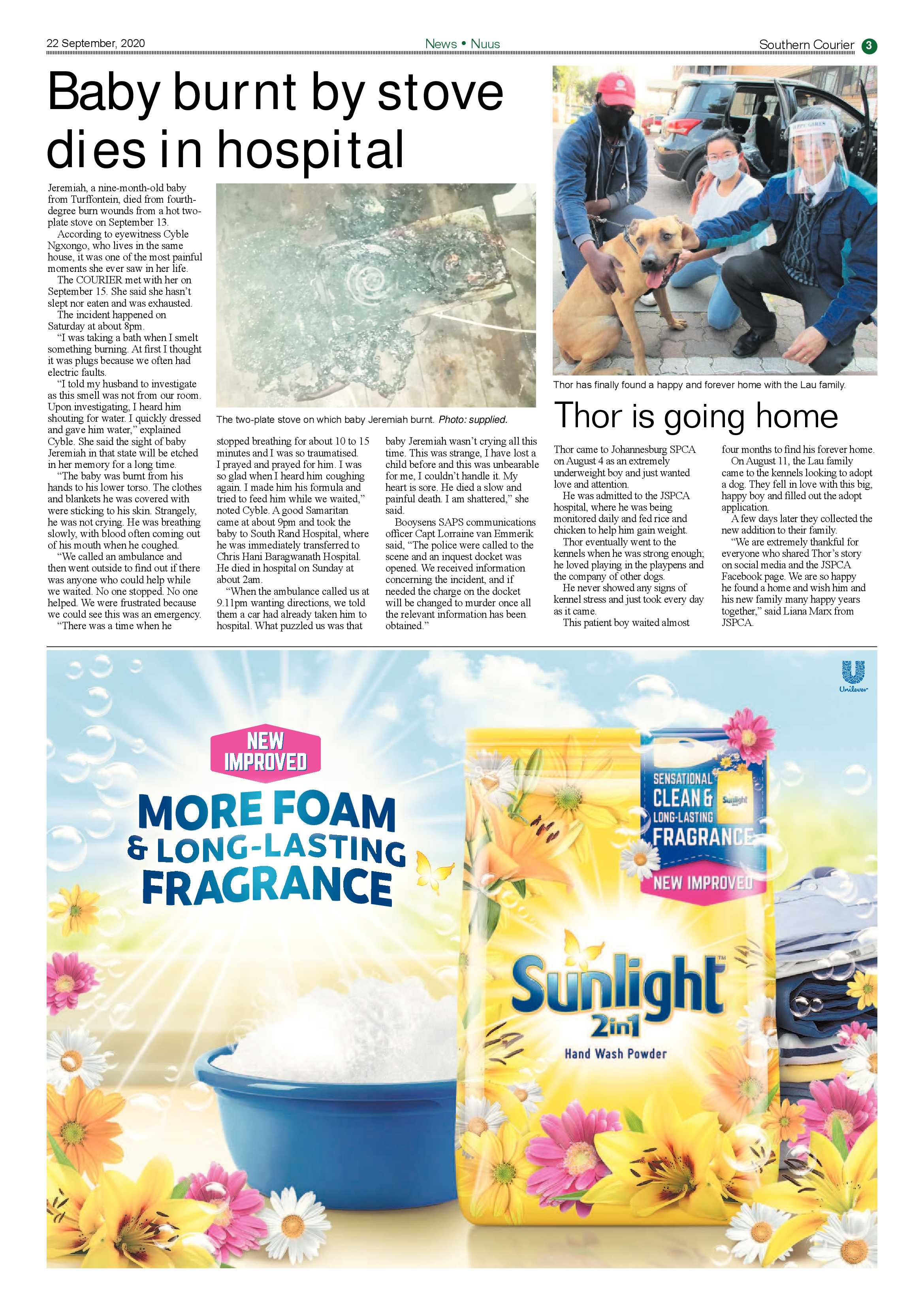 Southern Courier 22 September 2020 page 3