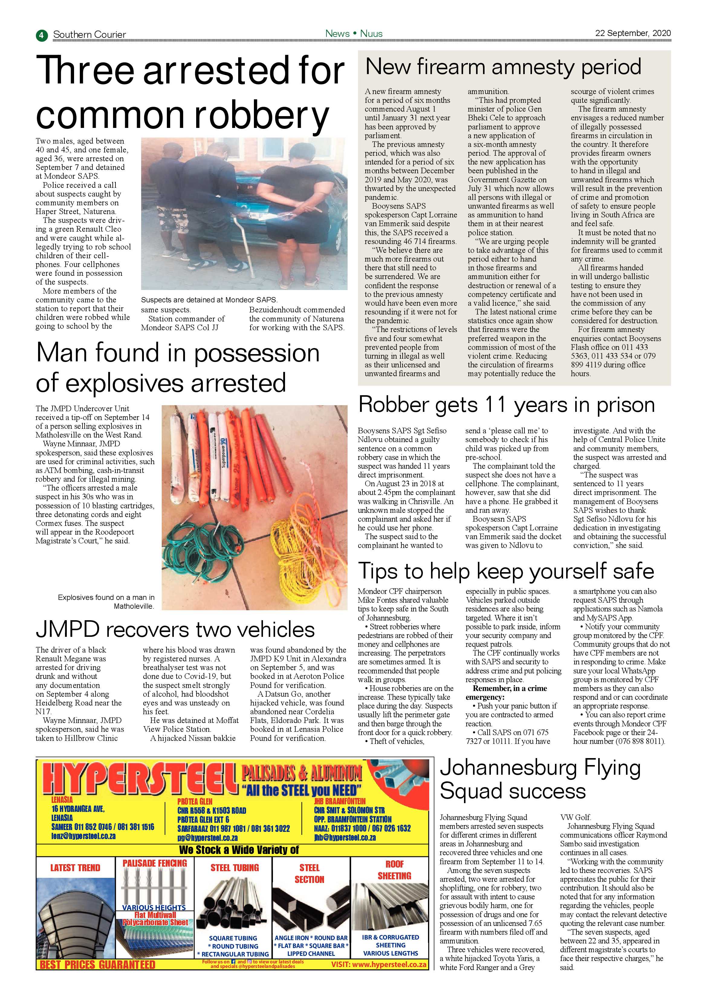 Southern Courier 22 September 2020 page 4