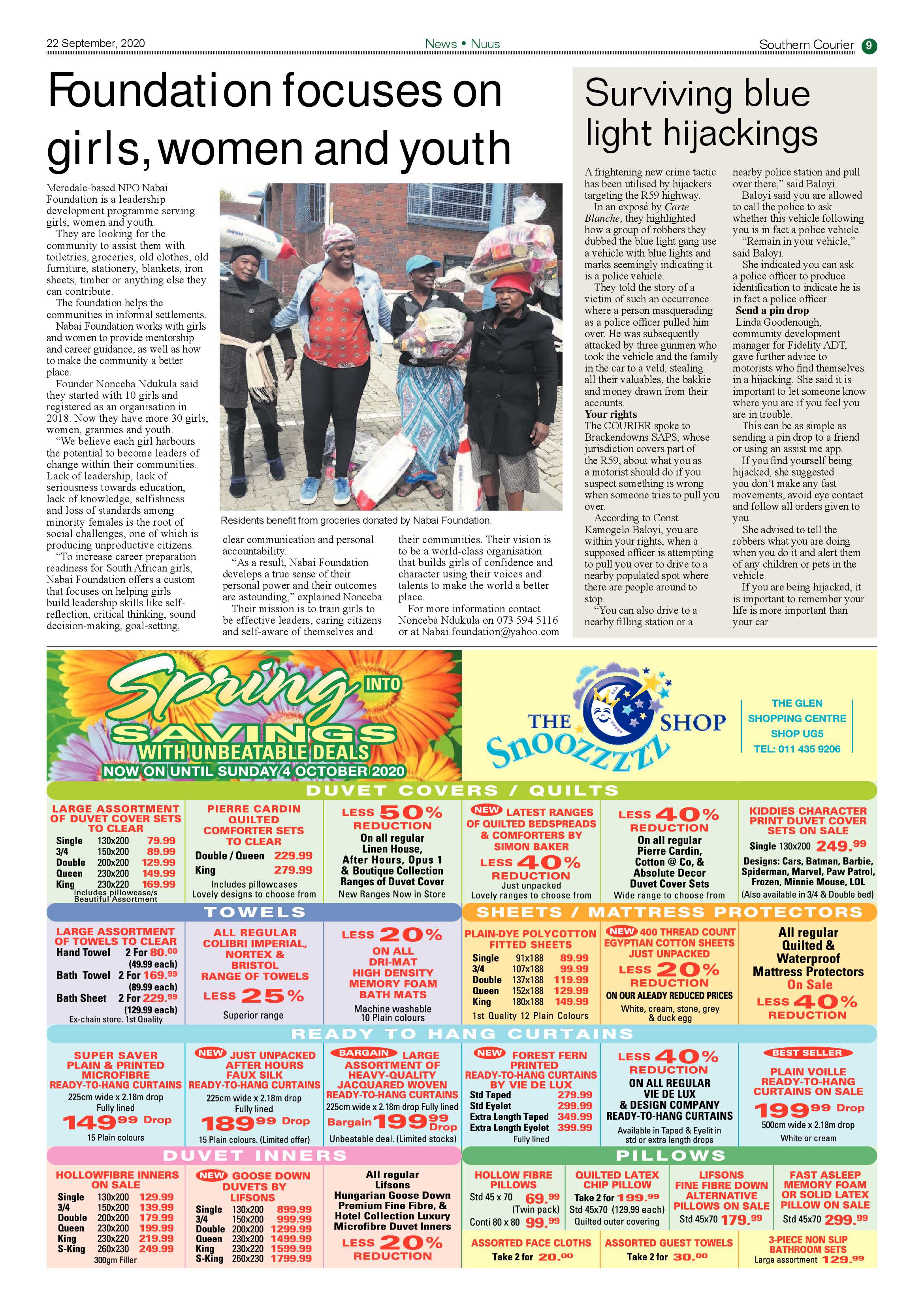 Southern Courier 22 September 2020 page 9