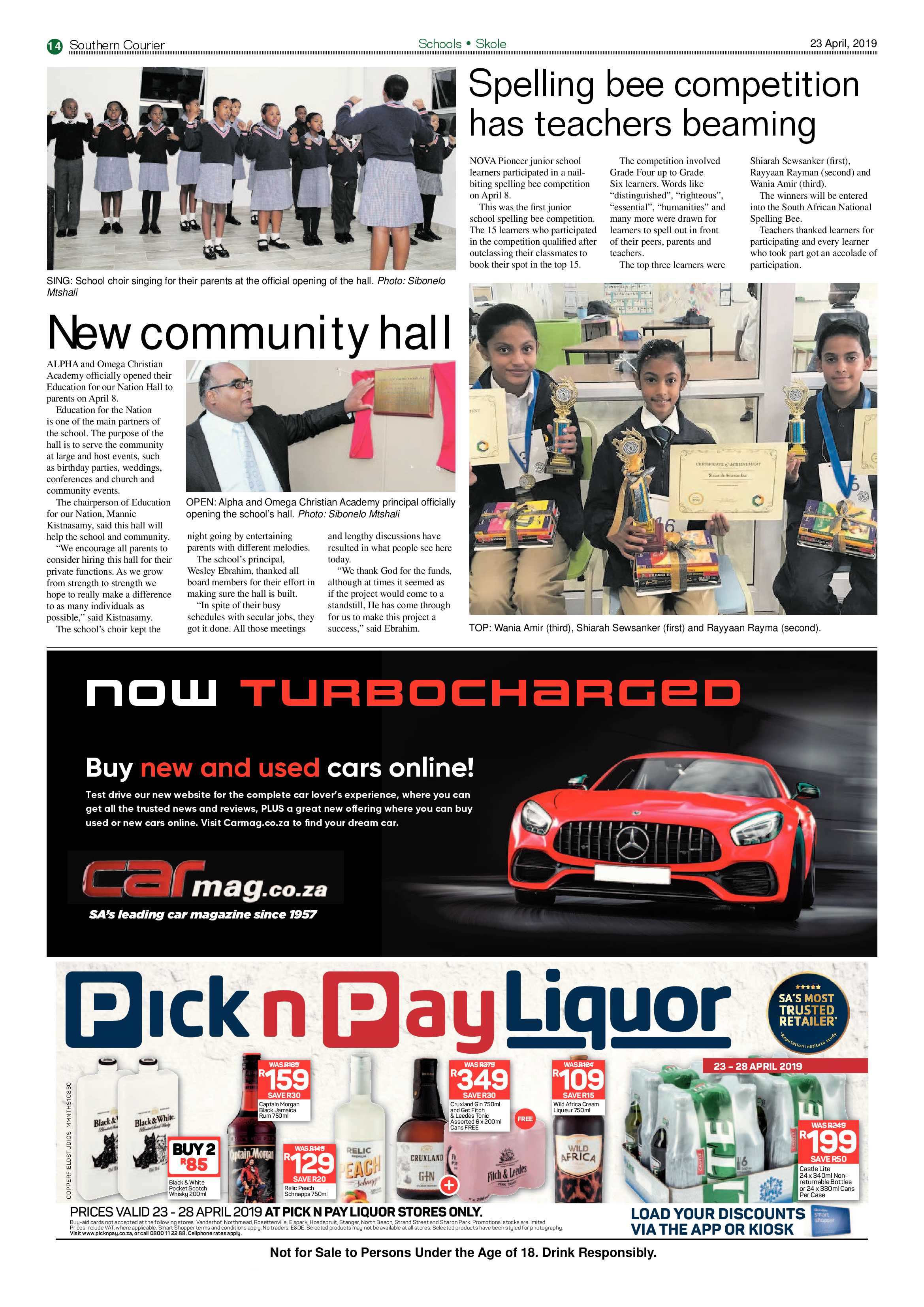 Southern Courier 23 April 2019 page 14