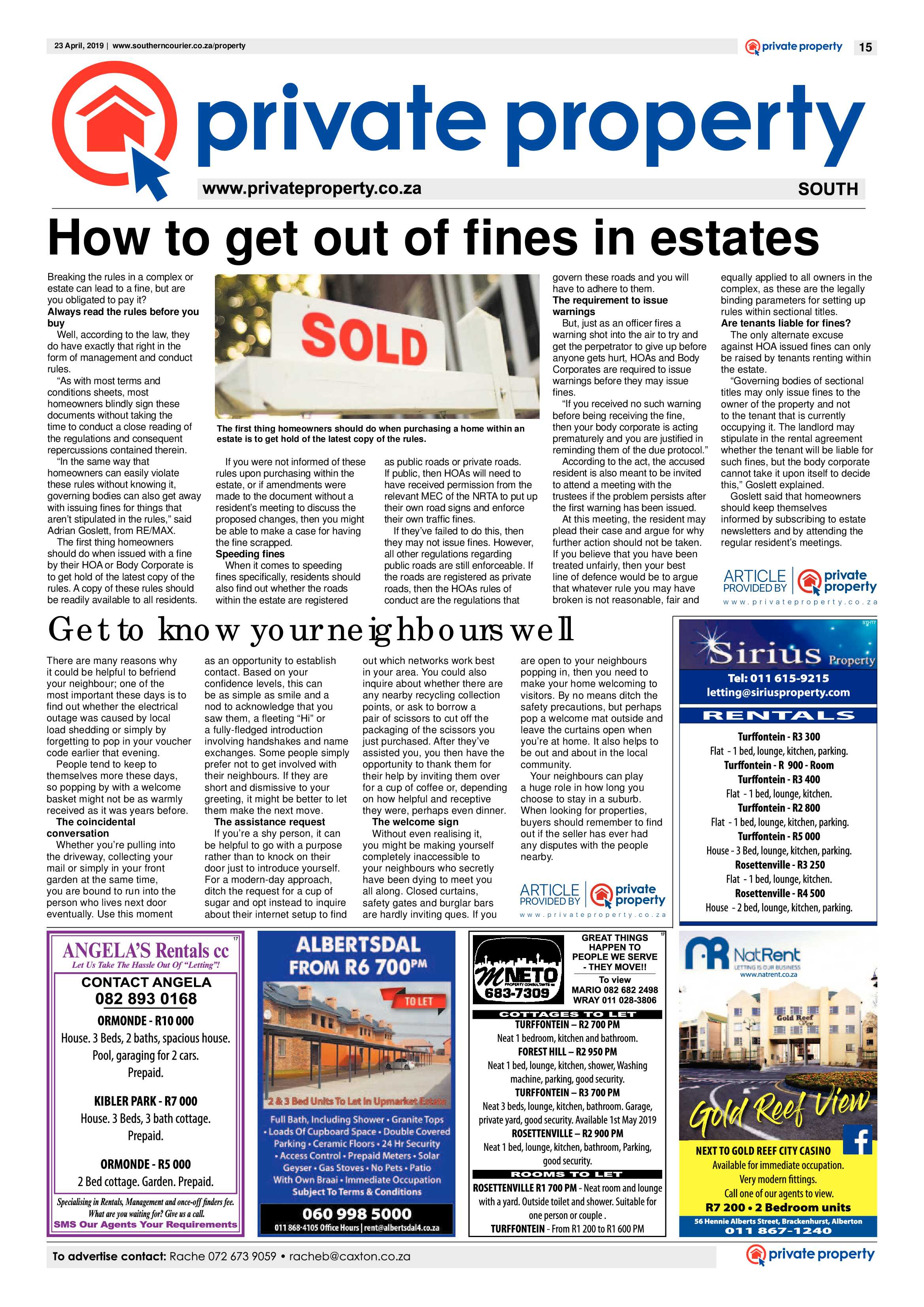 Southern Courier 23 April 2019 page 15