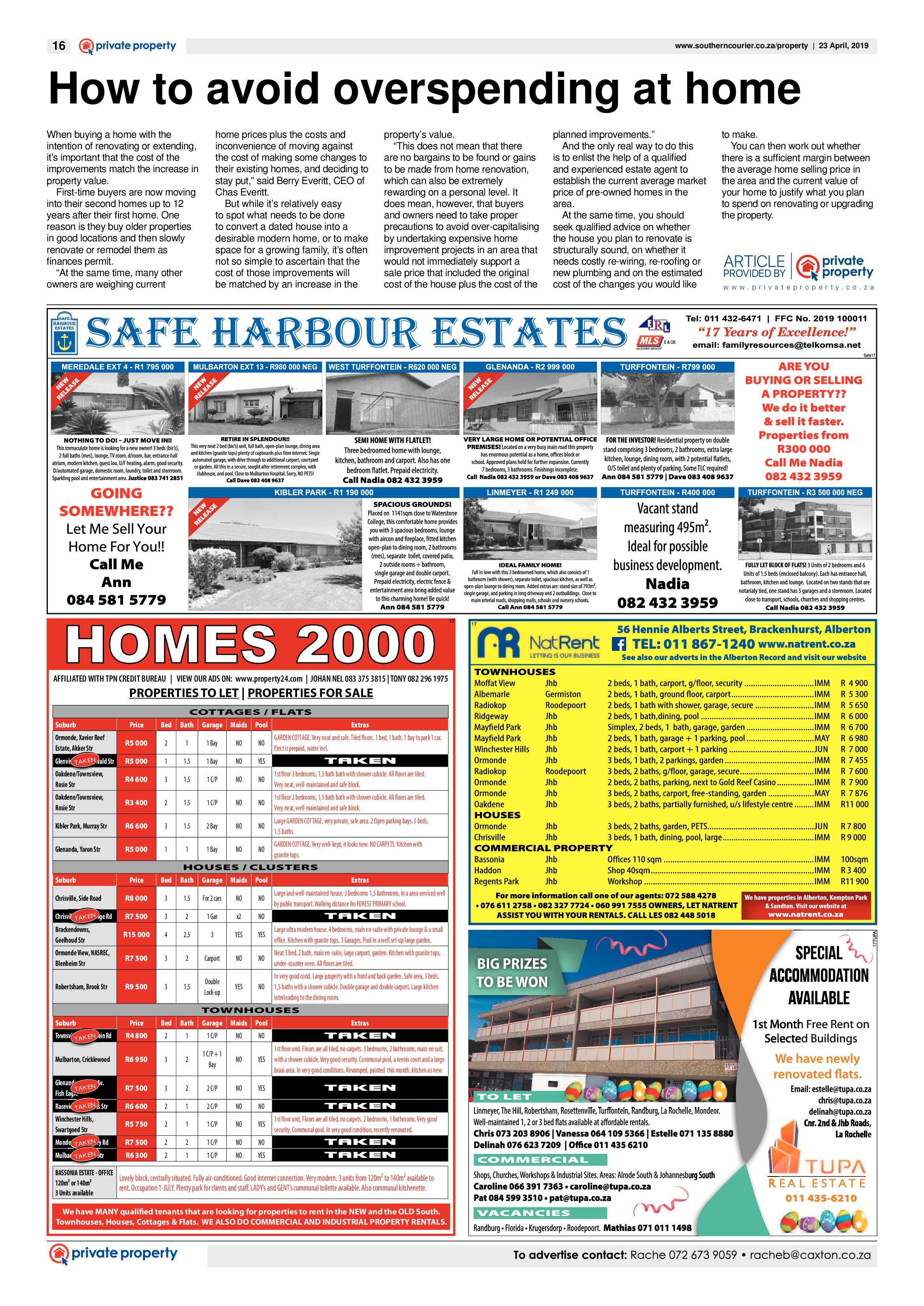 Southern Courier 23 April 2019 page 16