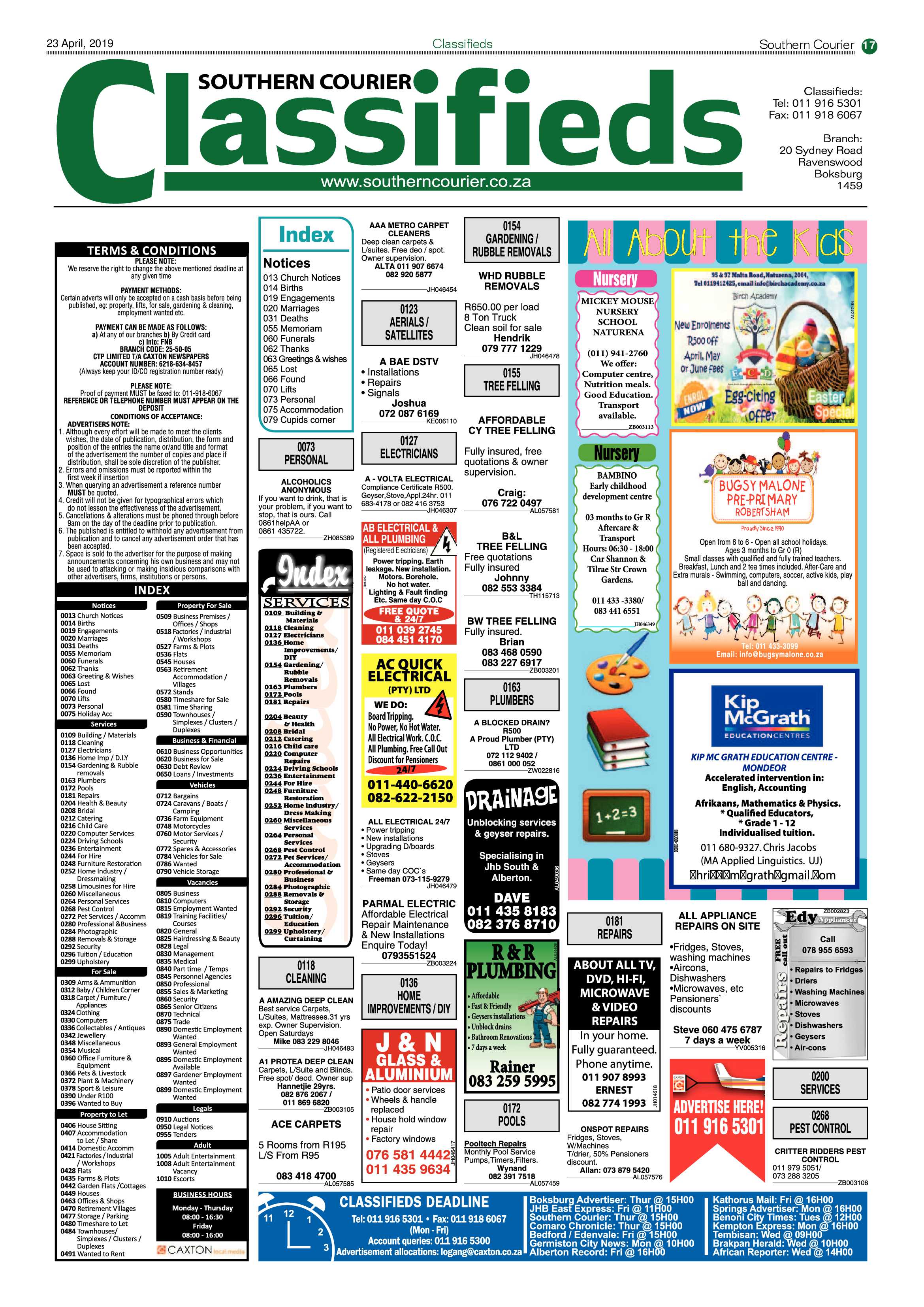 Southern Courier 23 April 2019 page 17