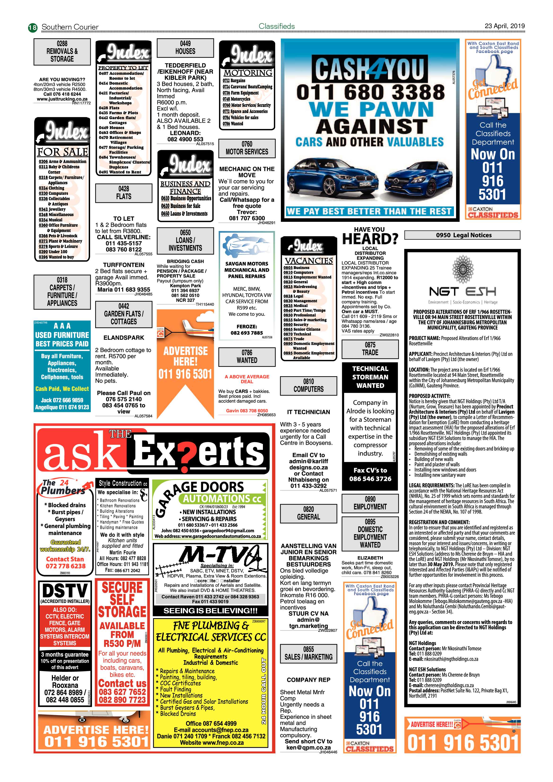 Southern Courier 23 April 2019 page 18