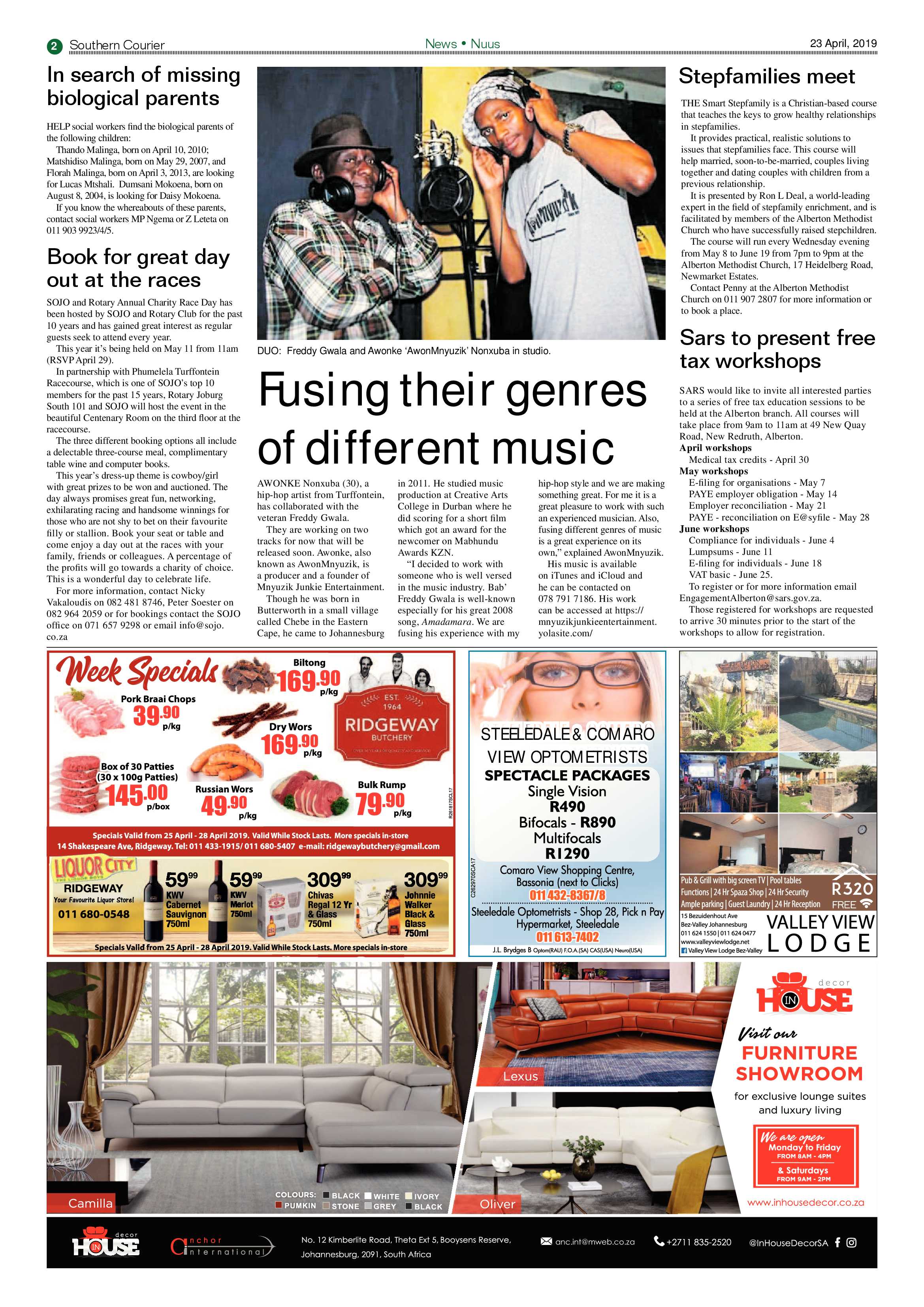 Southern Courier 23 April 2019 page 2