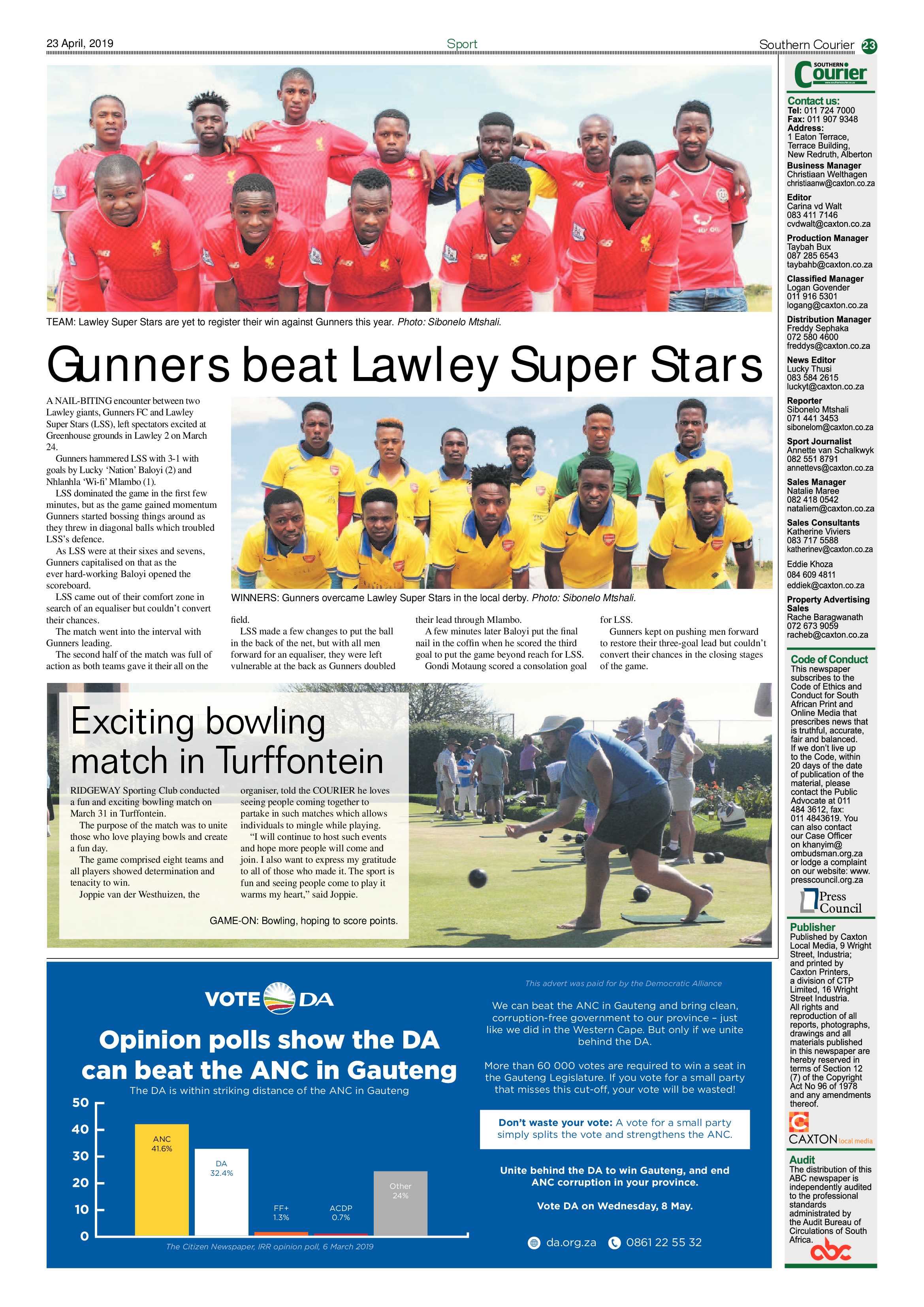 Southern Courier 23 April 2019 page 23
