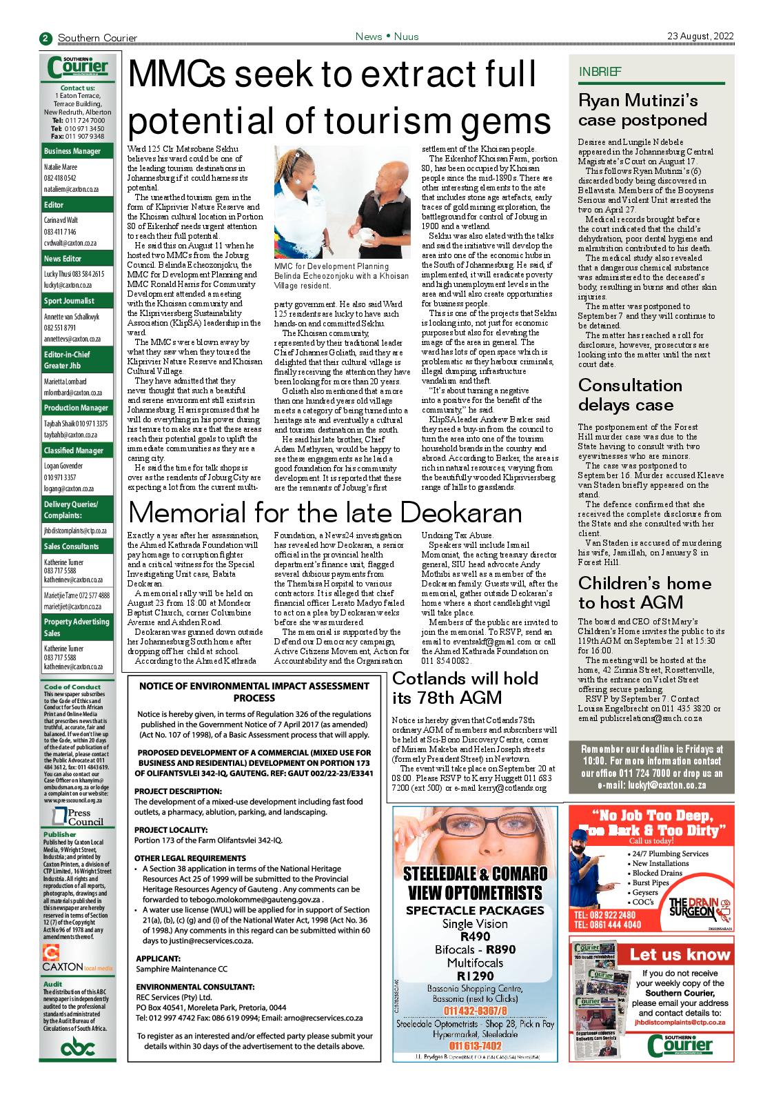 Southern Courier 23 Aug 2022 page 4