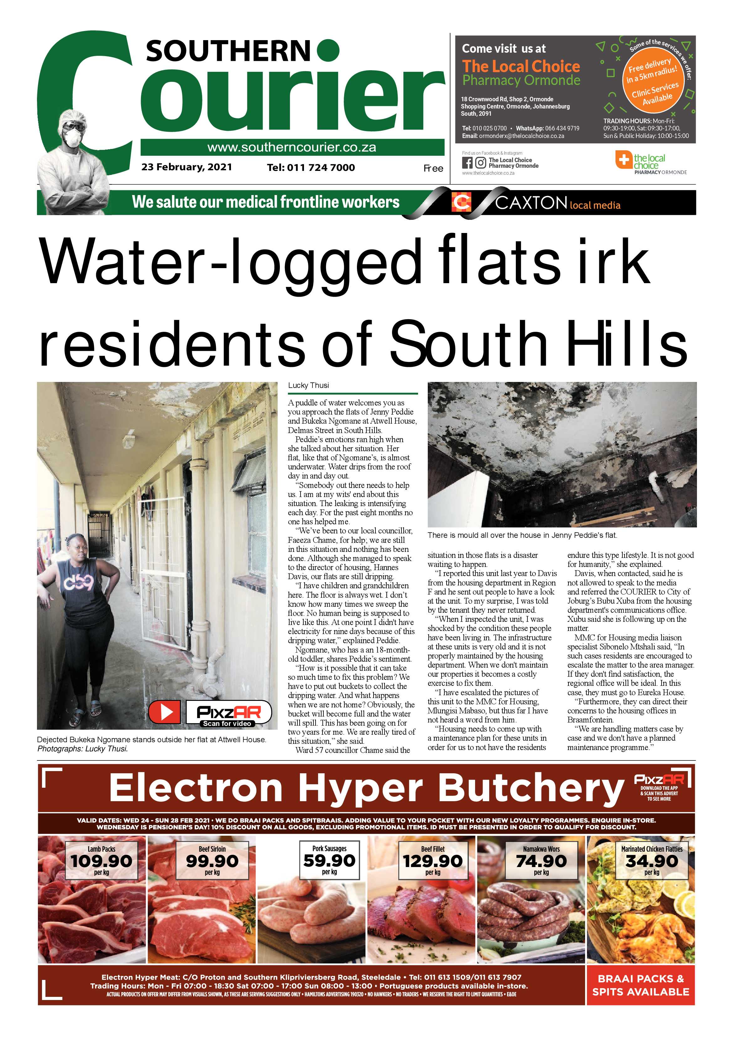 Southern Courier 23 February 2021 page 1