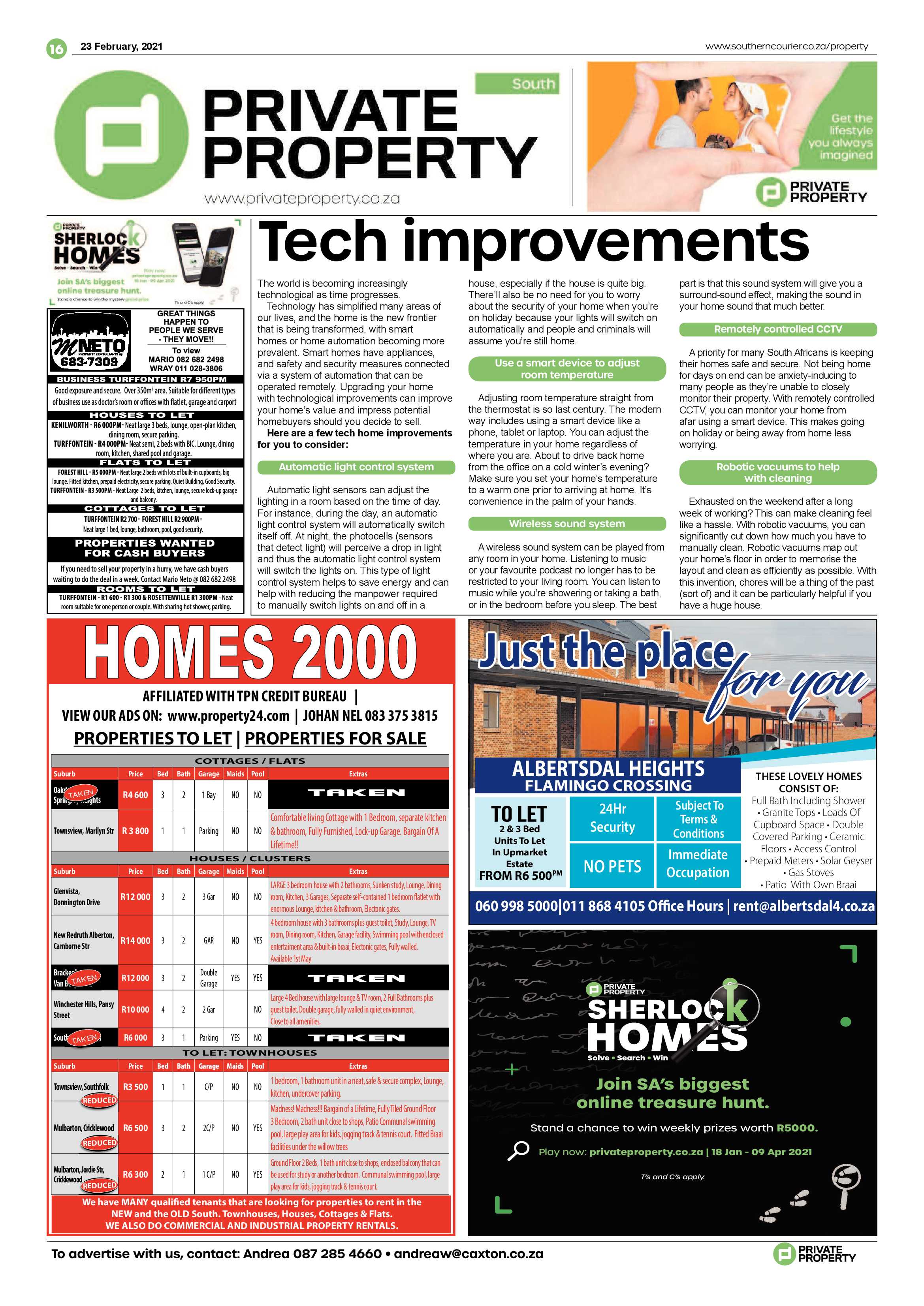 Southern Courier 23 February 2021 page 16