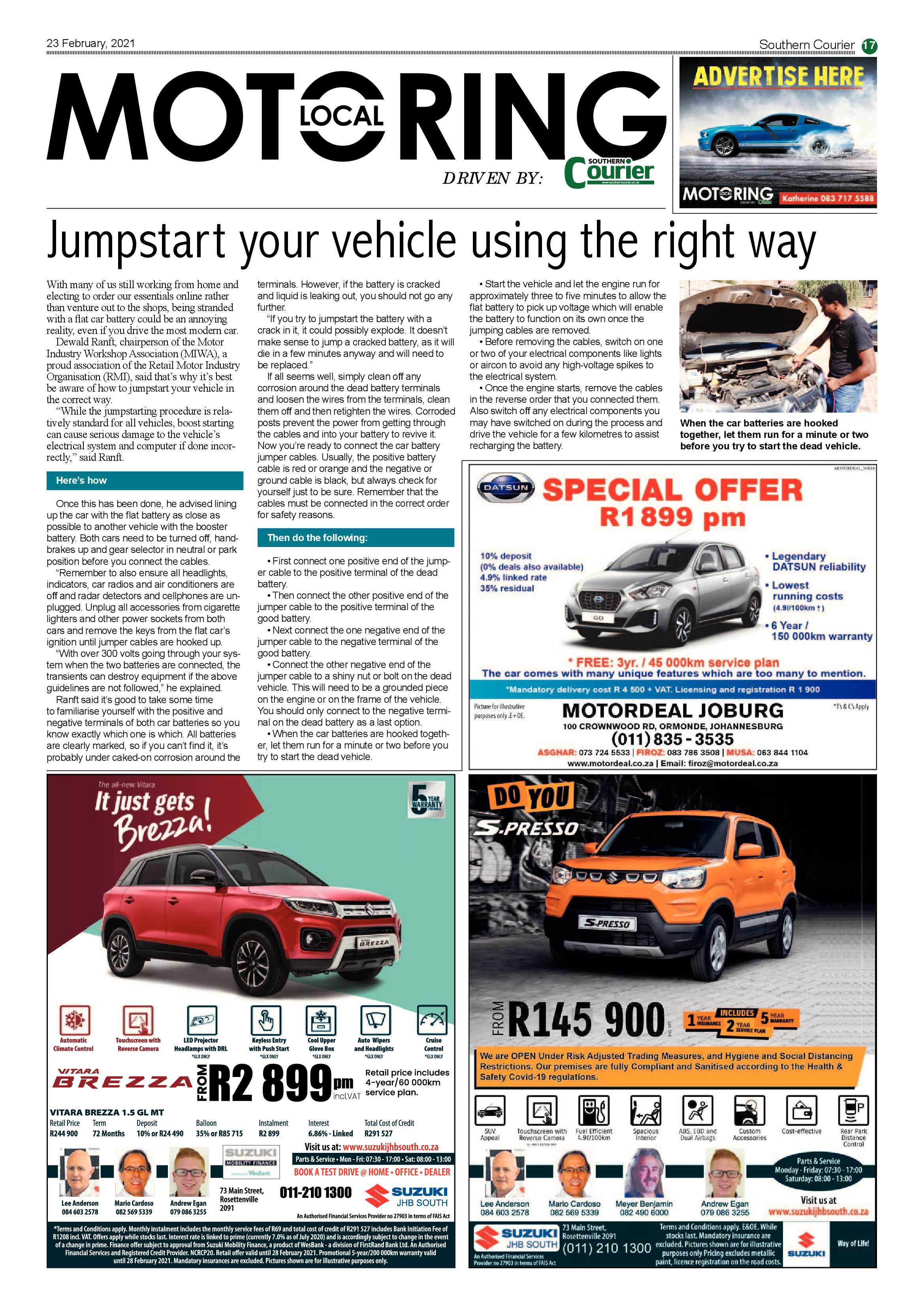 Southern Courier 23 February 2021 page 17