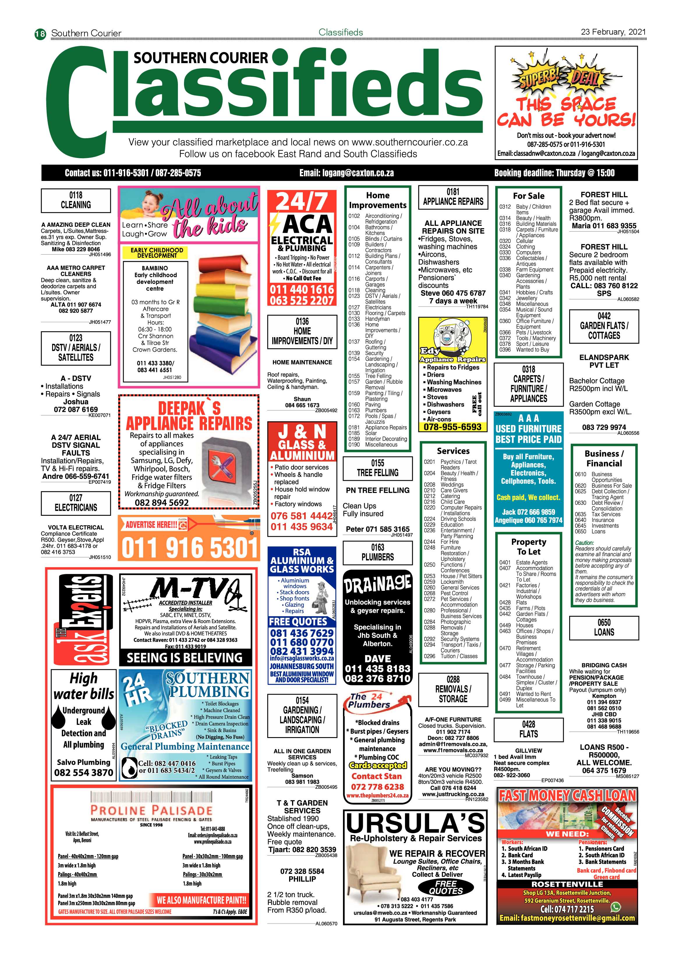 Southern Courier 23 February 2021 page 18