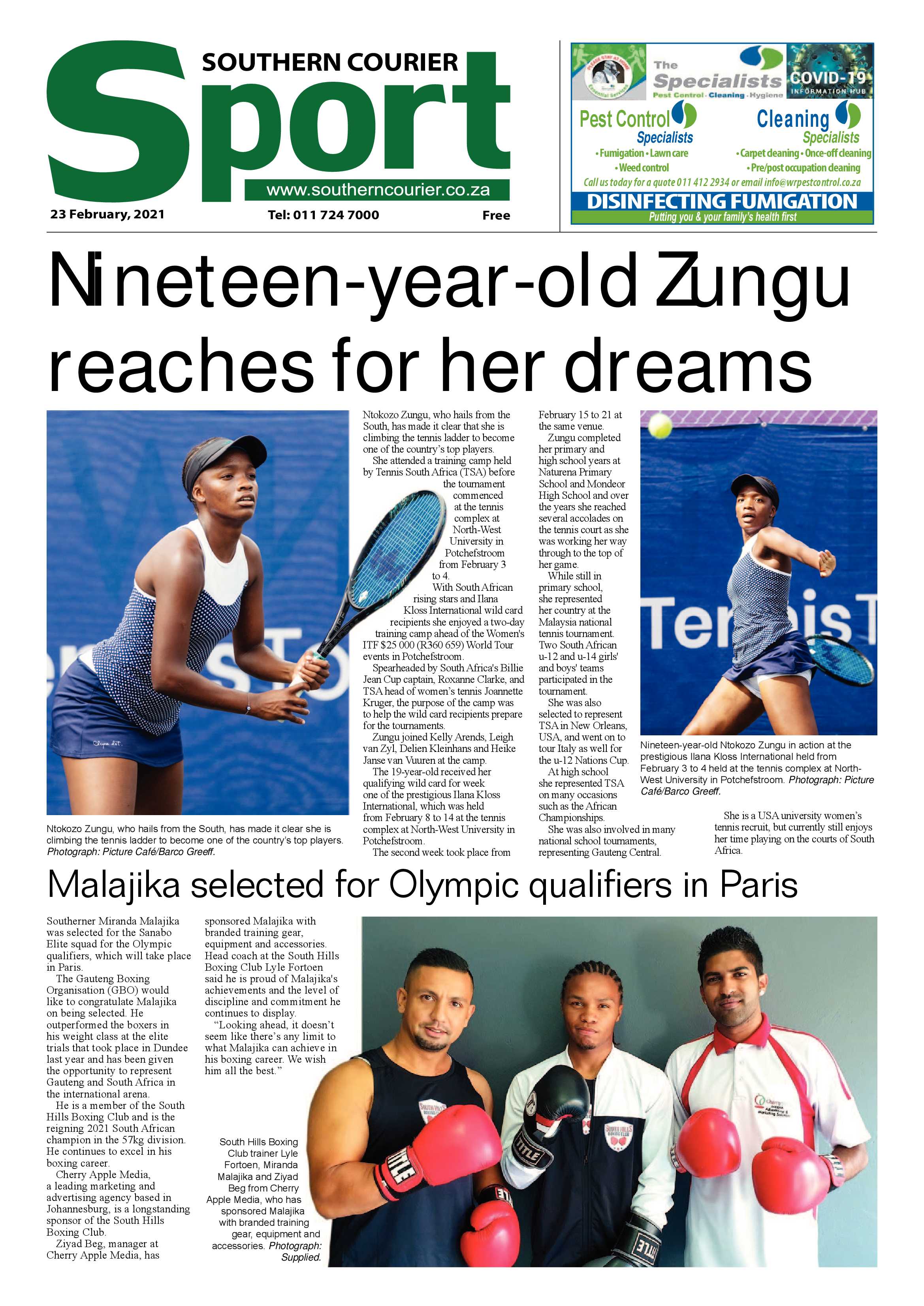 Southern Courier 23 February 2021 page 20