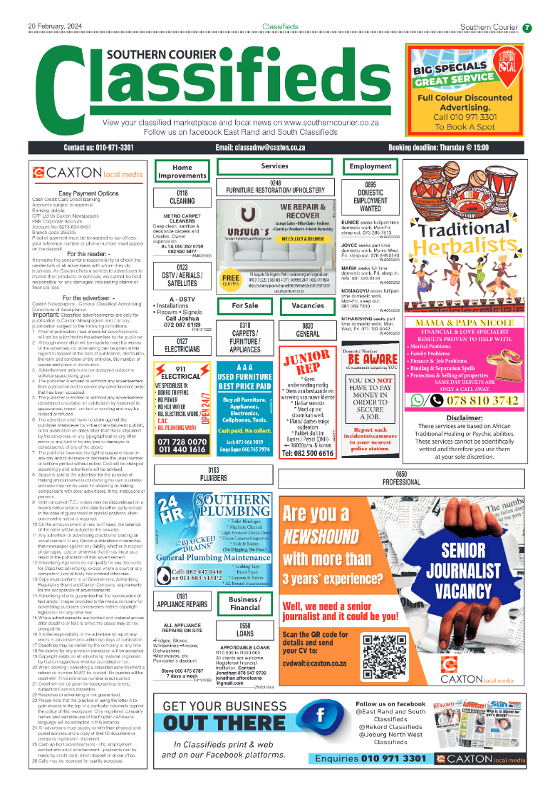 Southern Courier 23 February 2024 page 7