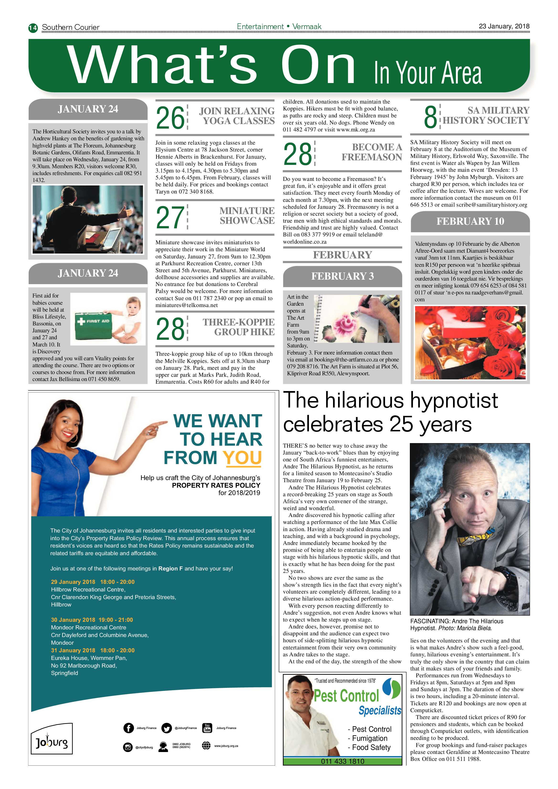 Southern Courier 23 January 2018 page 14
