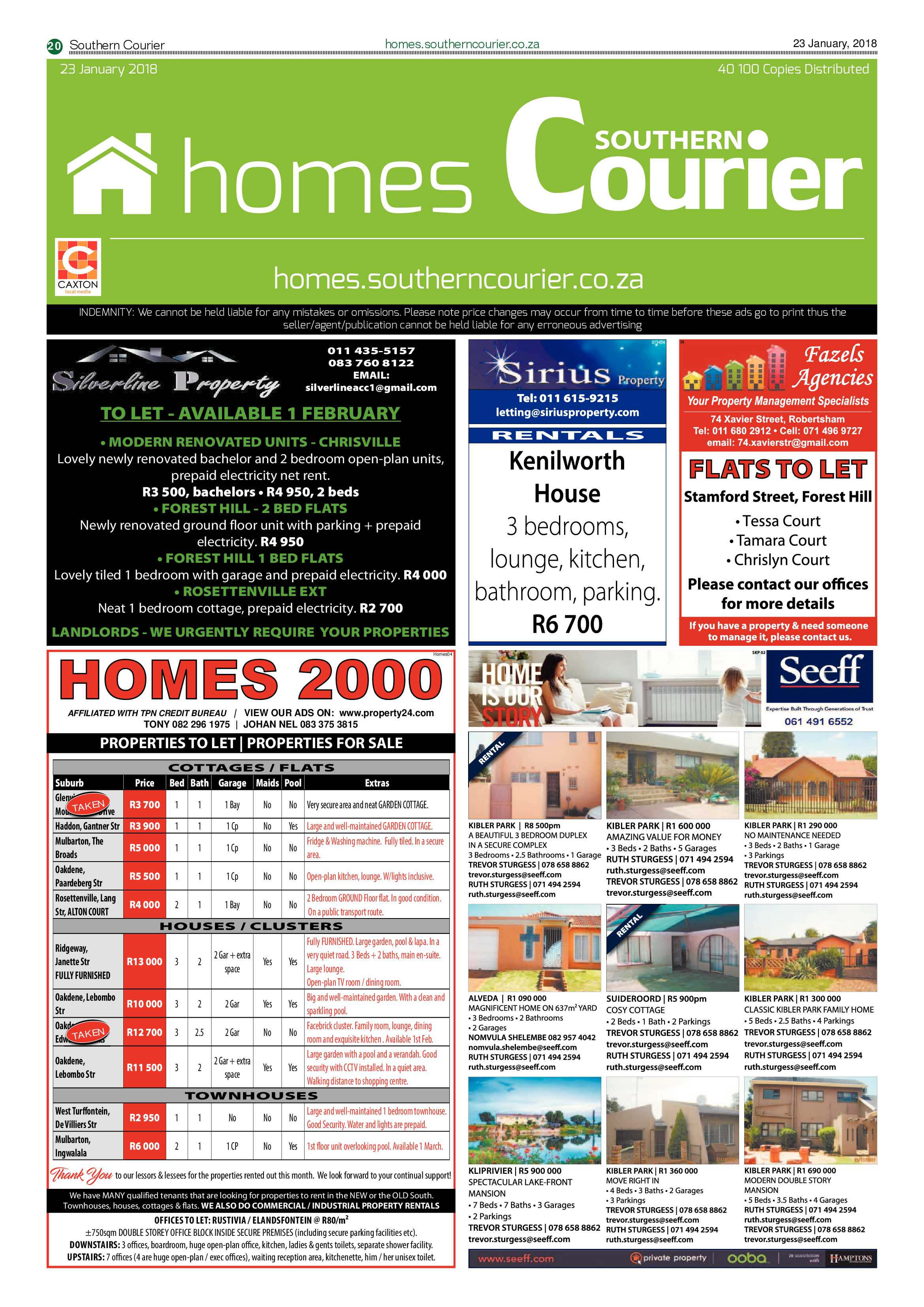 Southern Courier 23 January 2018 page 20