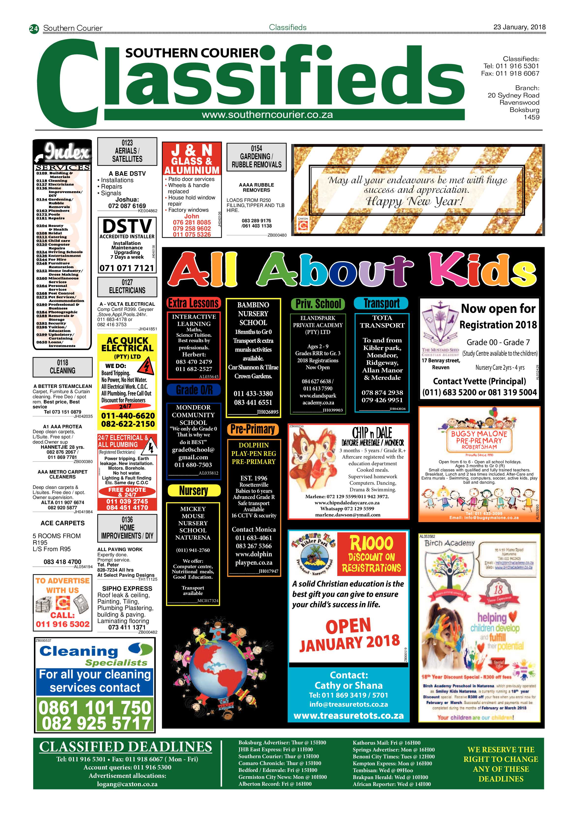 Southern Courier 23 January 2018 page 24