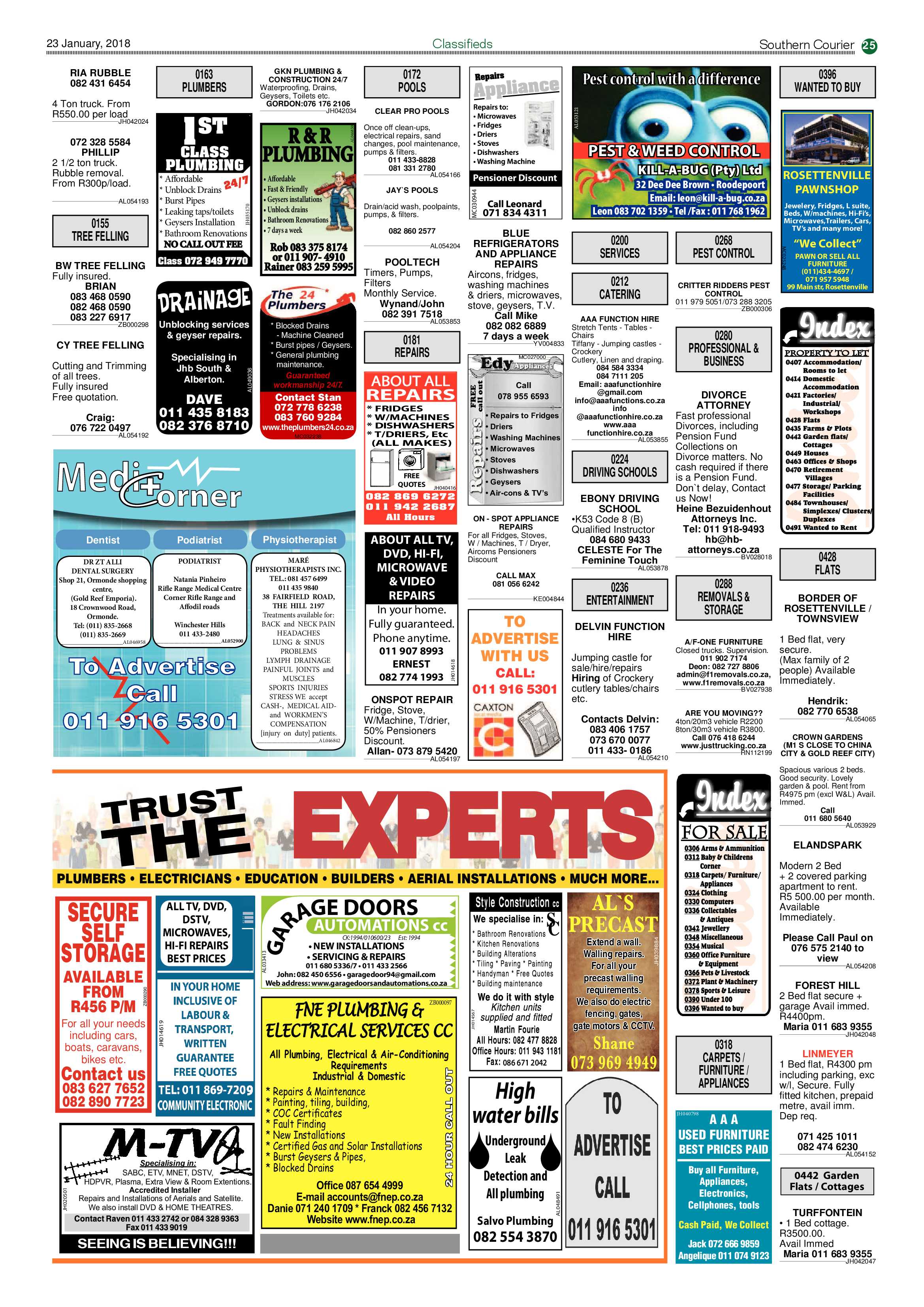 Southern Courier 23 January 2018 page 25