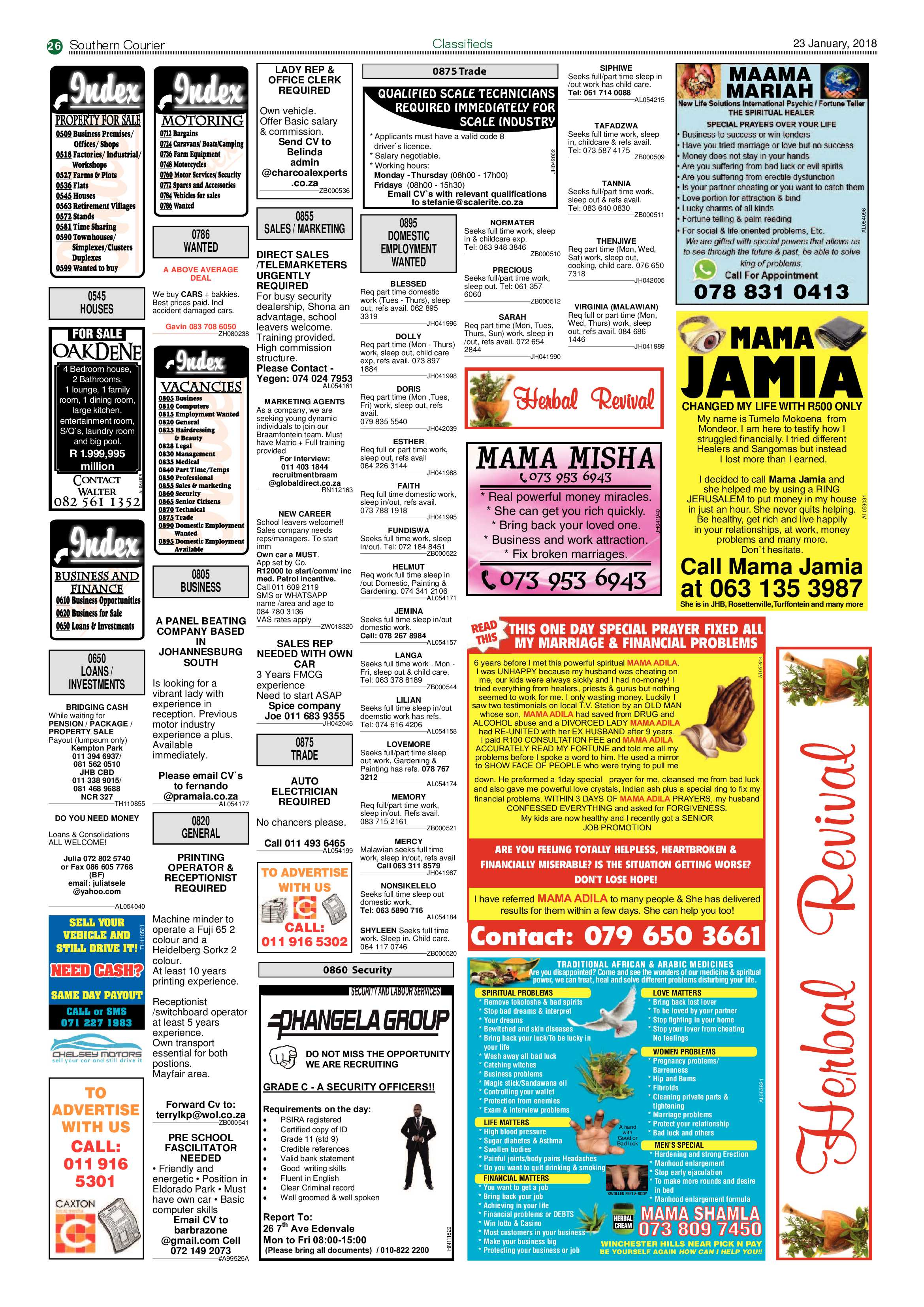 Southern Courier 23 January 2018 page 26