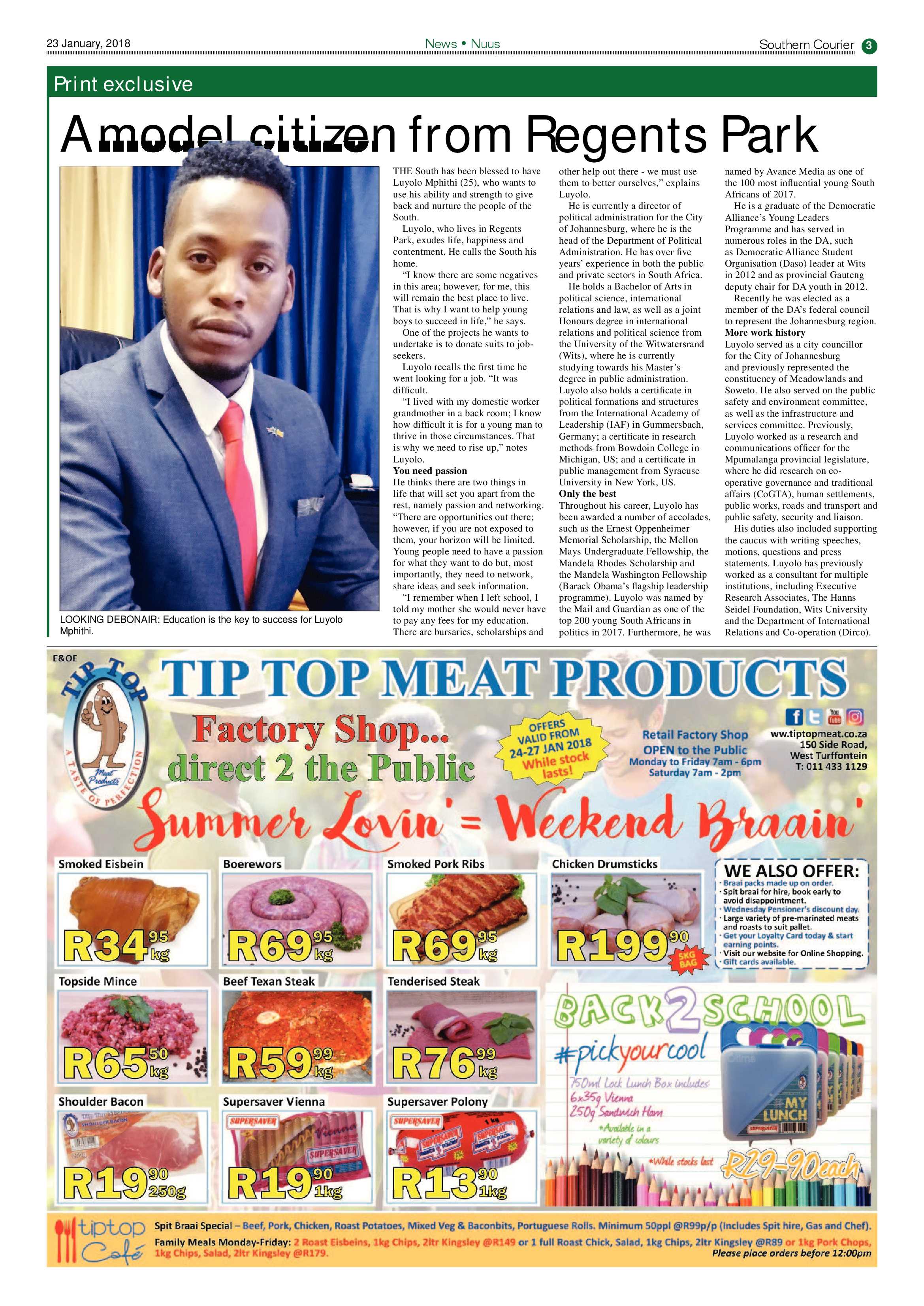 Southern Courier 23 January 2018 page 3