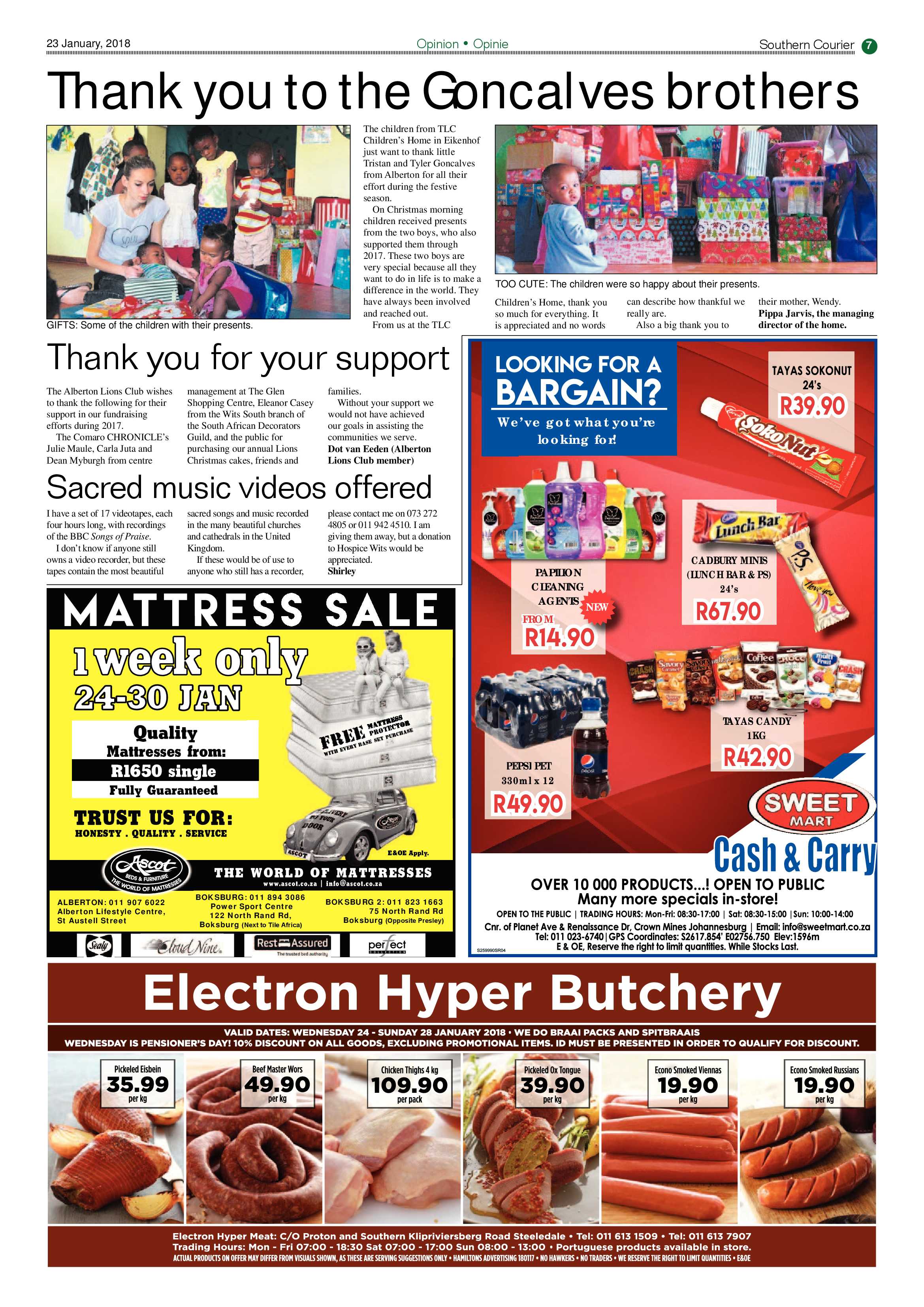 Southern Courier 23 January 2018 page 7