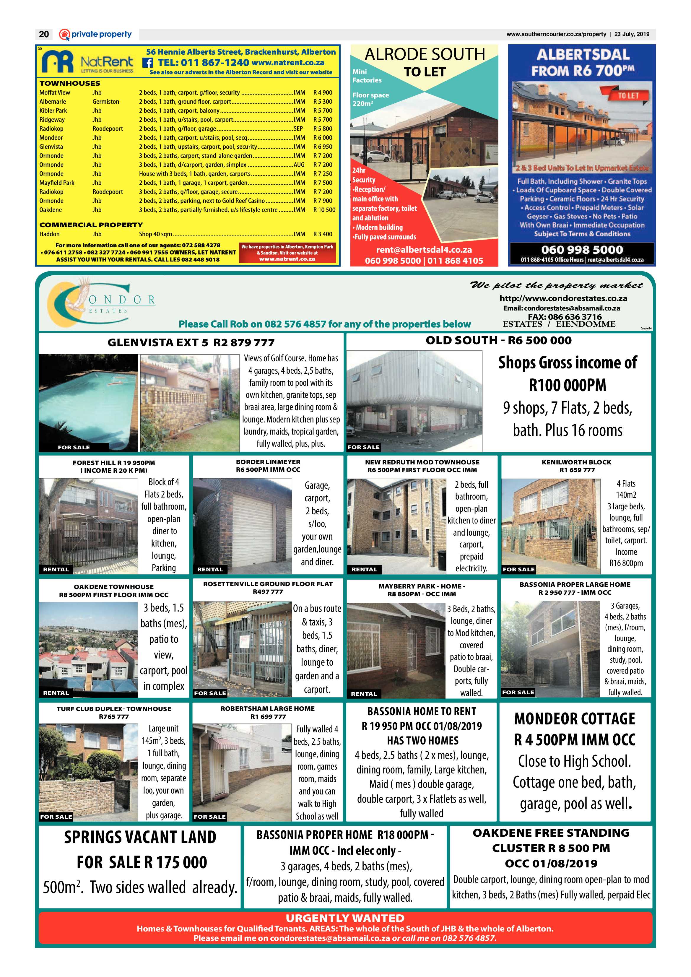Southern Courier 23 July 2019 page 20