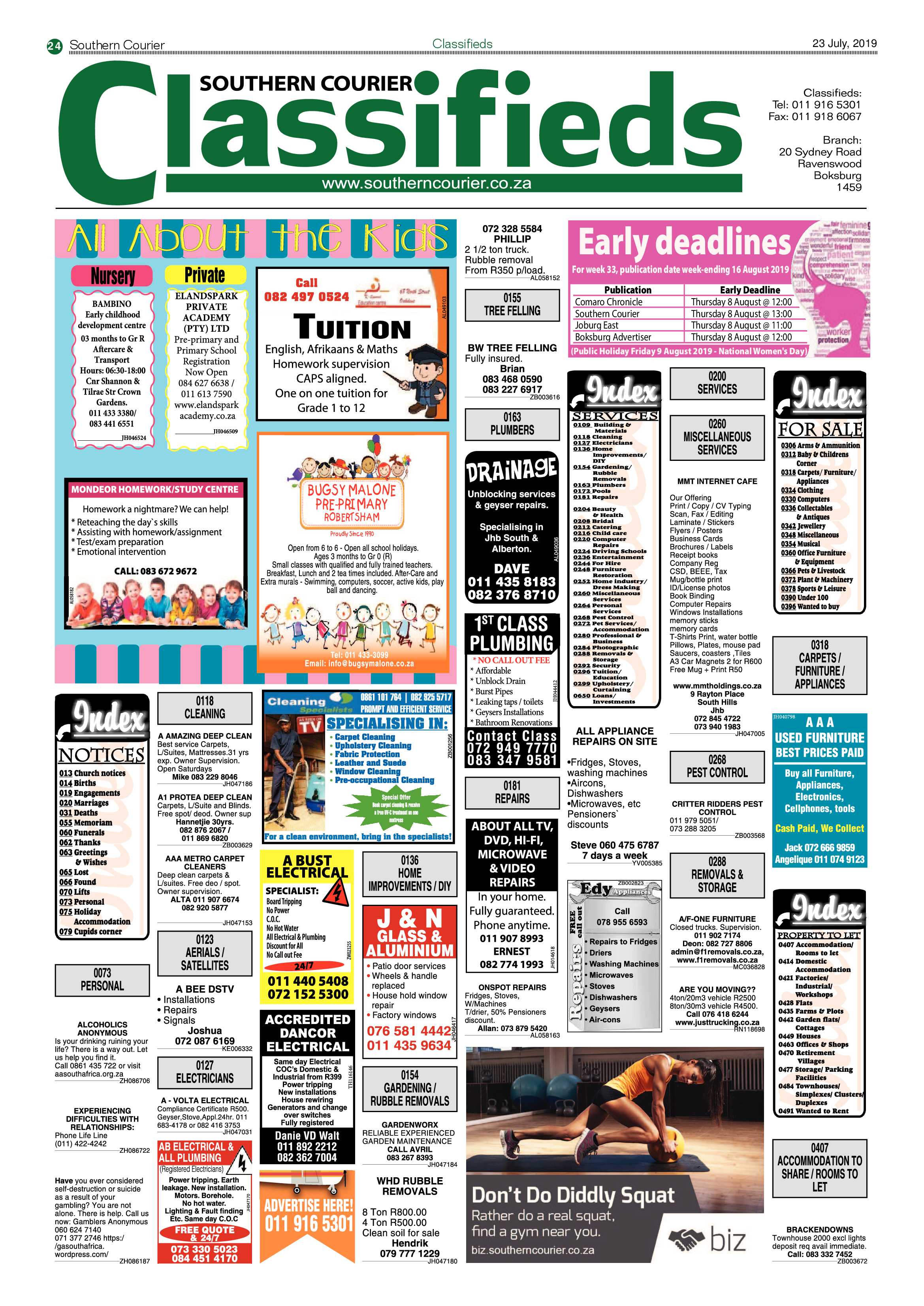 Southern Courier 23 July 2019 page 24