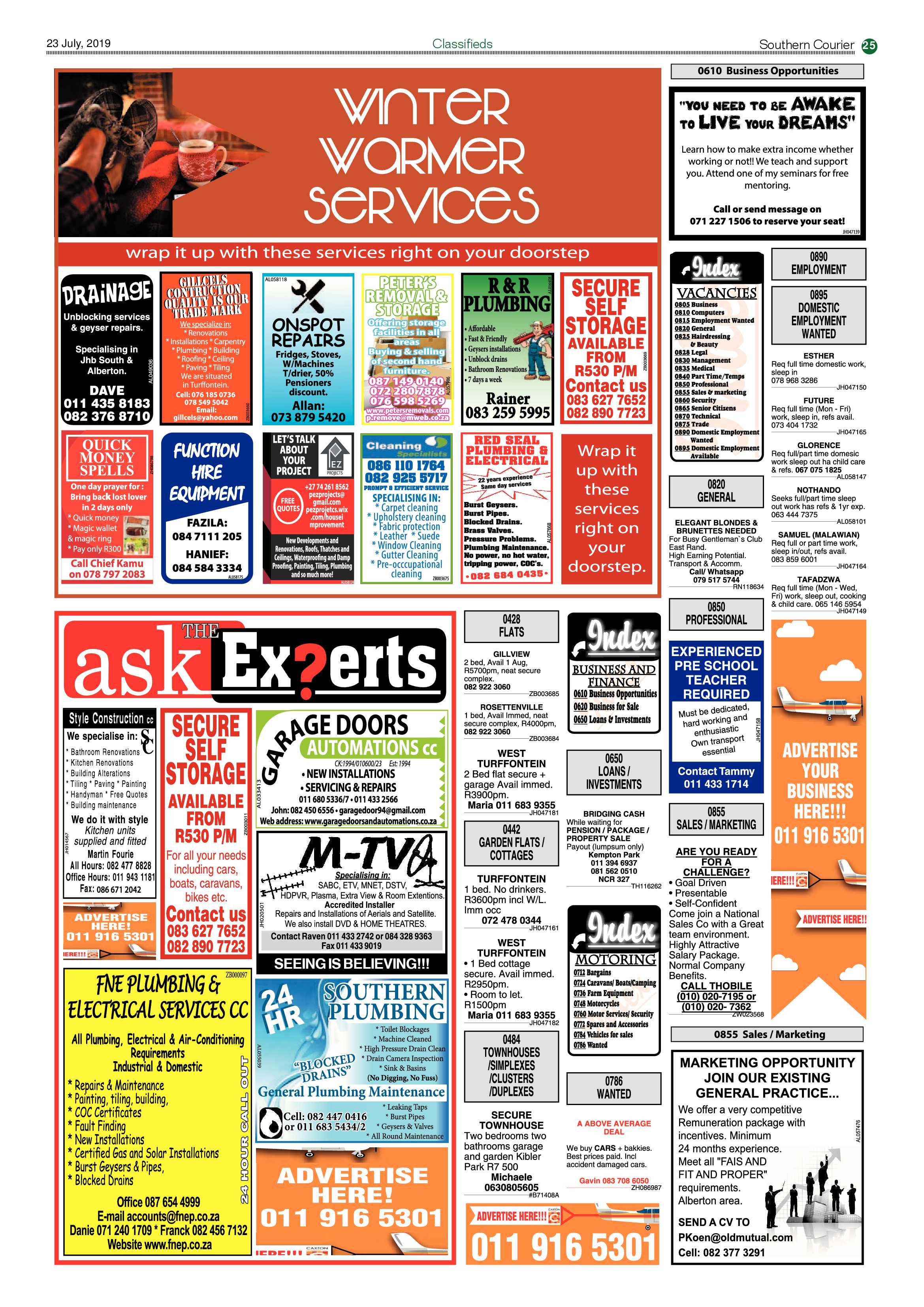 Southern Courier 23 July 2019 page 25